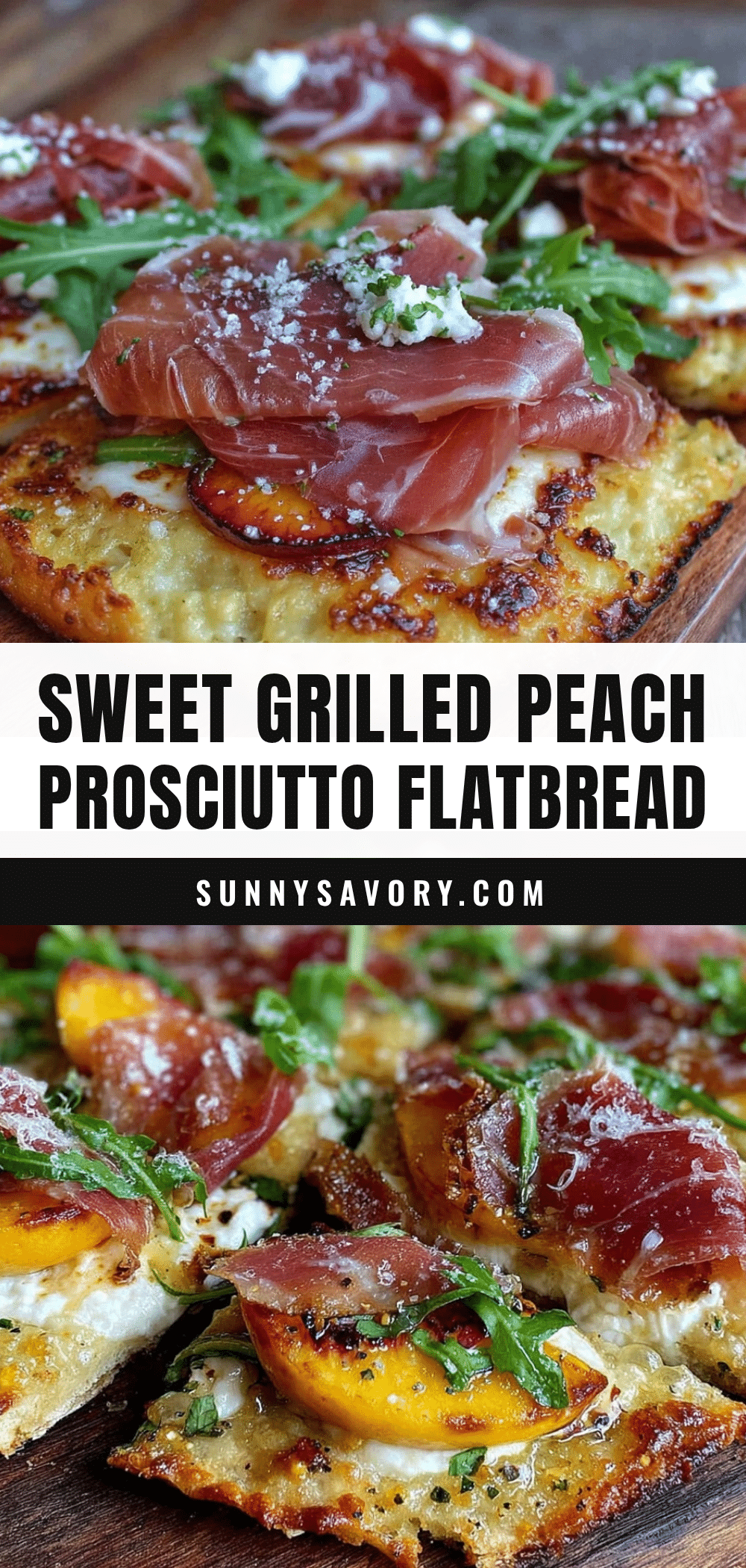 grilled peach and prosciutto flatbread pizza recipe