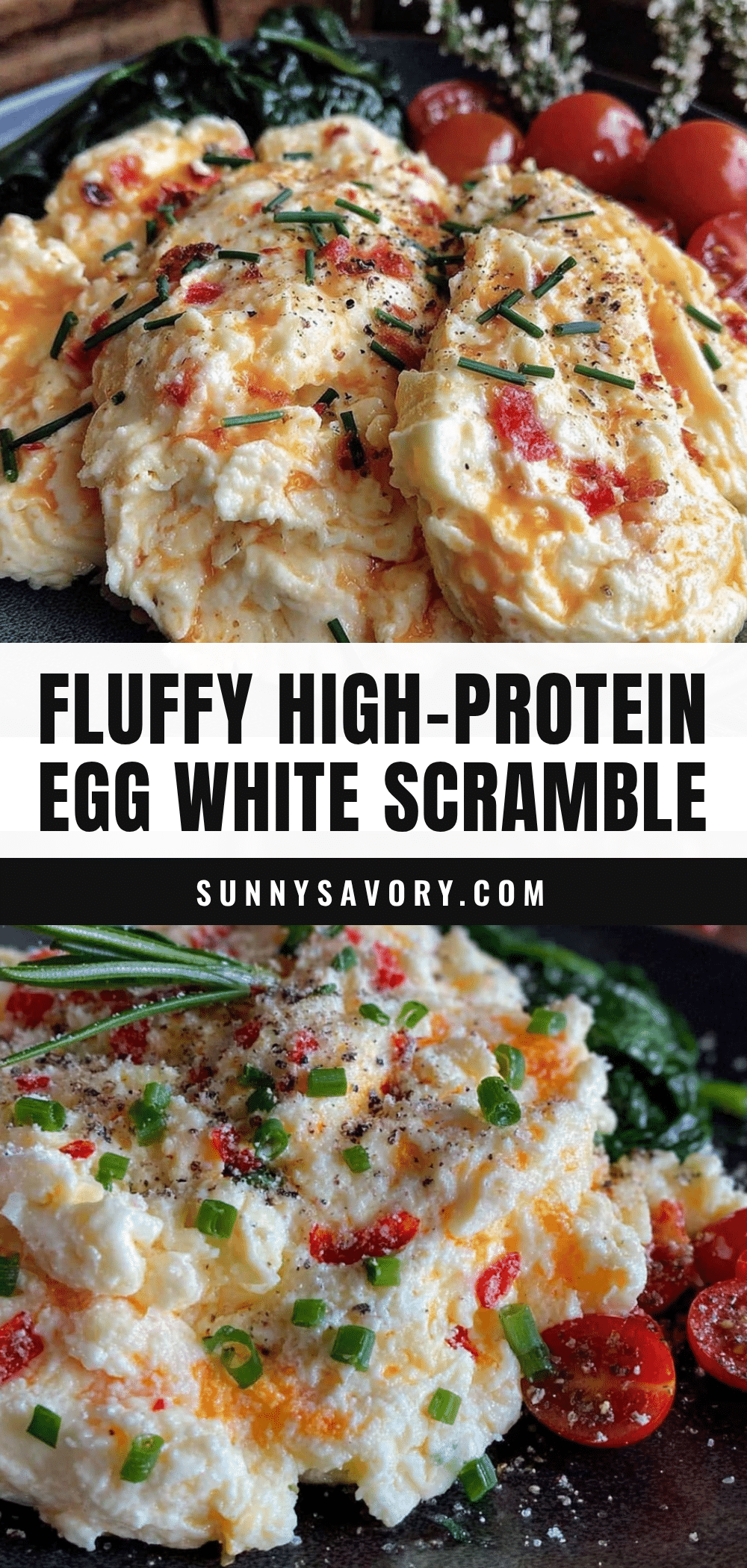 healthy high-protein egg white scramble recipe