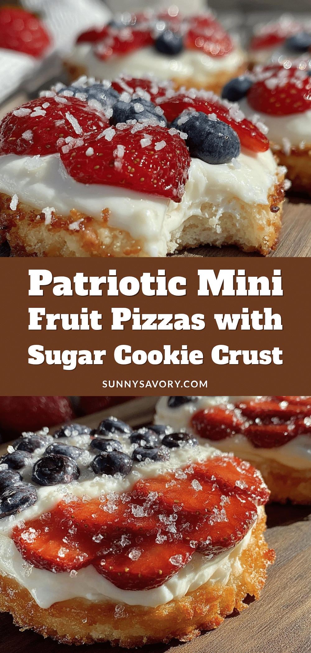 mini american flag fruit pizzas recipe