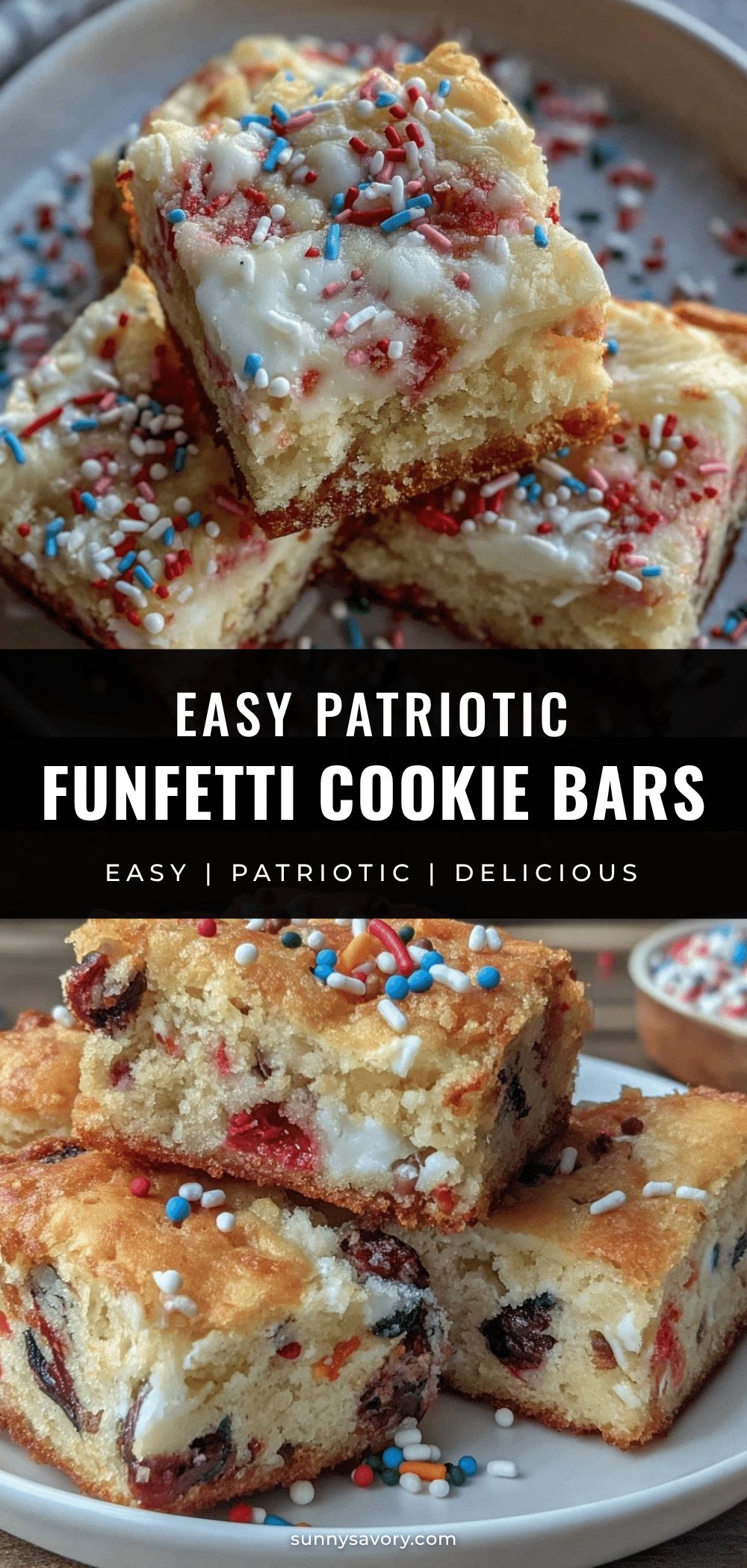 patriotic funfetti cookie bars recipe