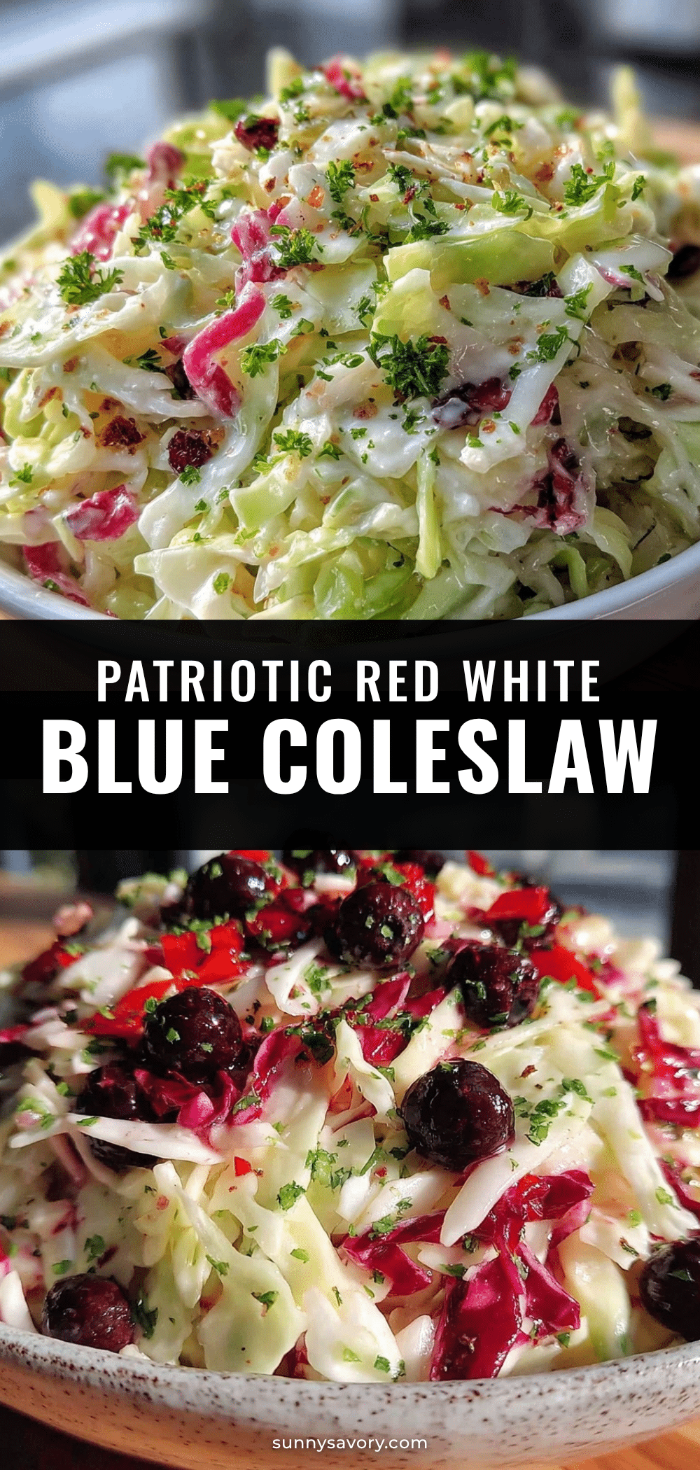 red white and blue coleslaw recipe