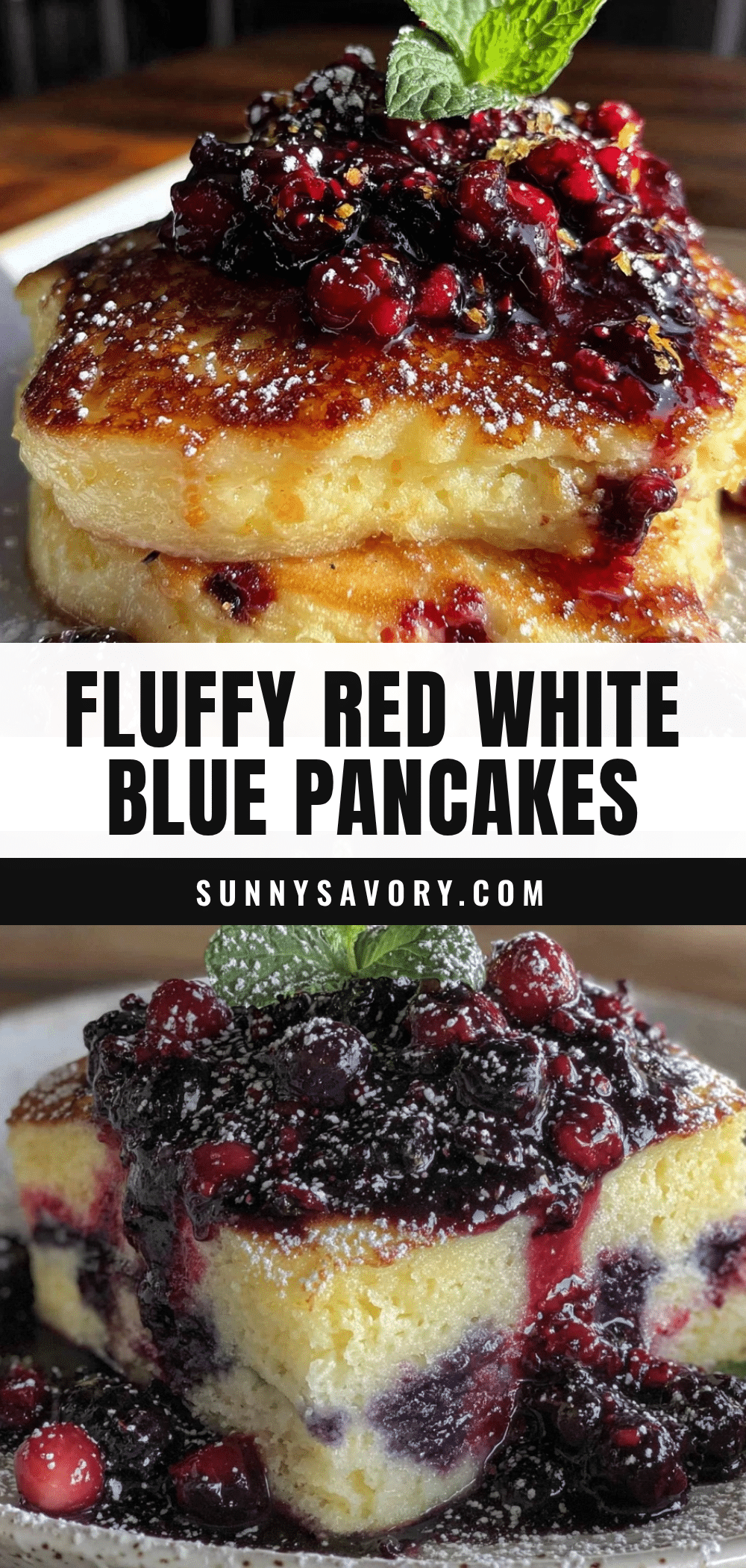 red white and blue pancakes recipe