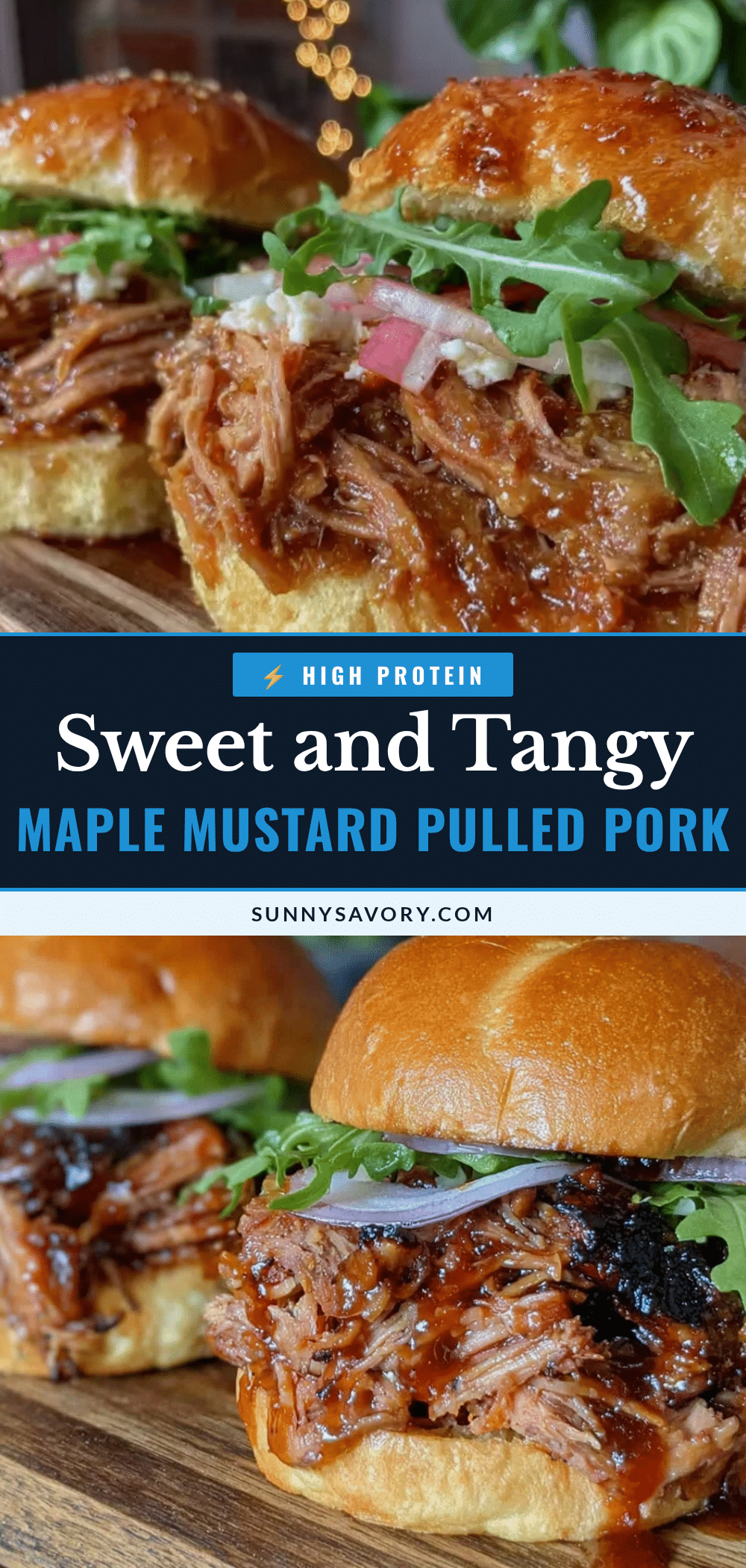savory maple mustard pulled pork sandwiches recipe