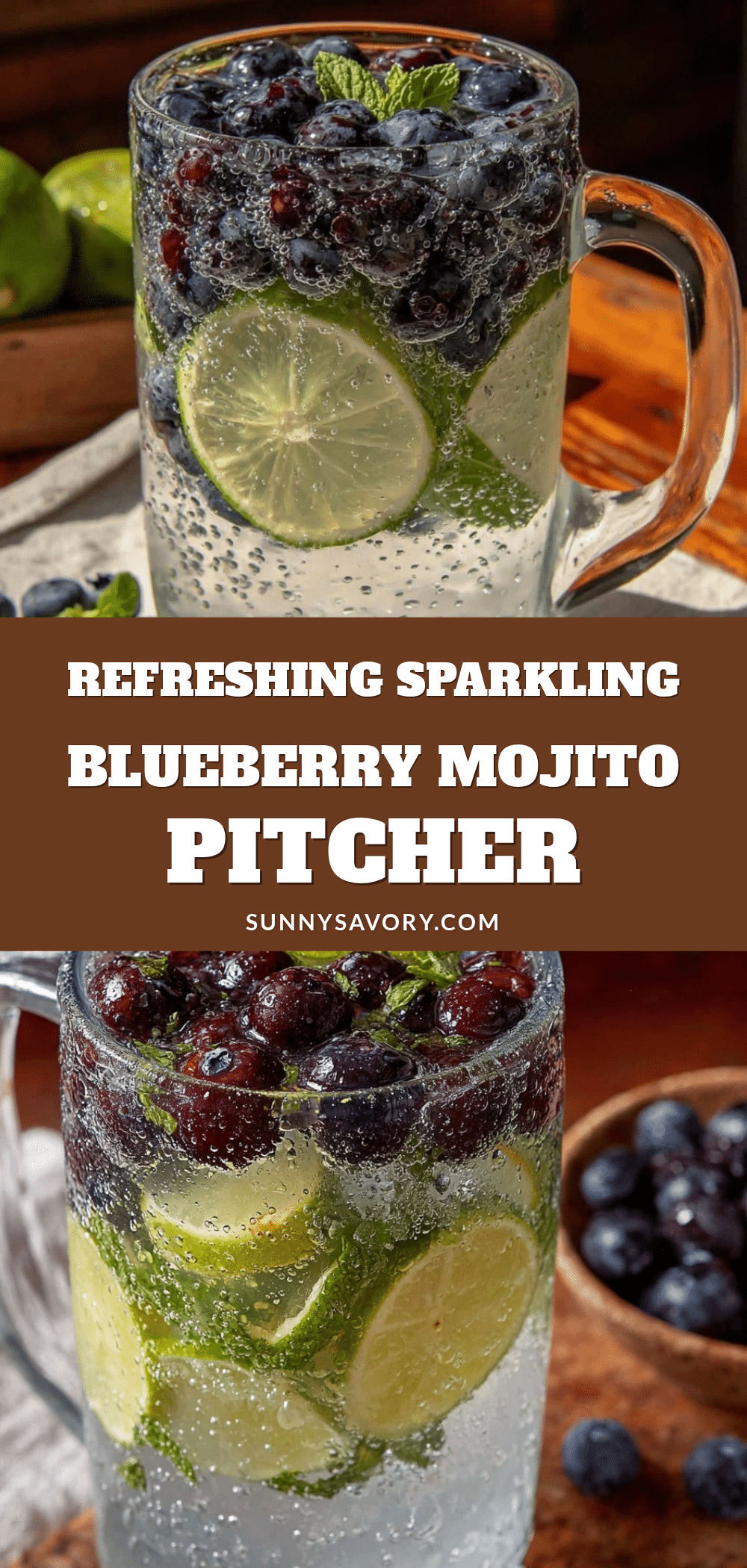 sparkling blueberry mojito pitcher recipe