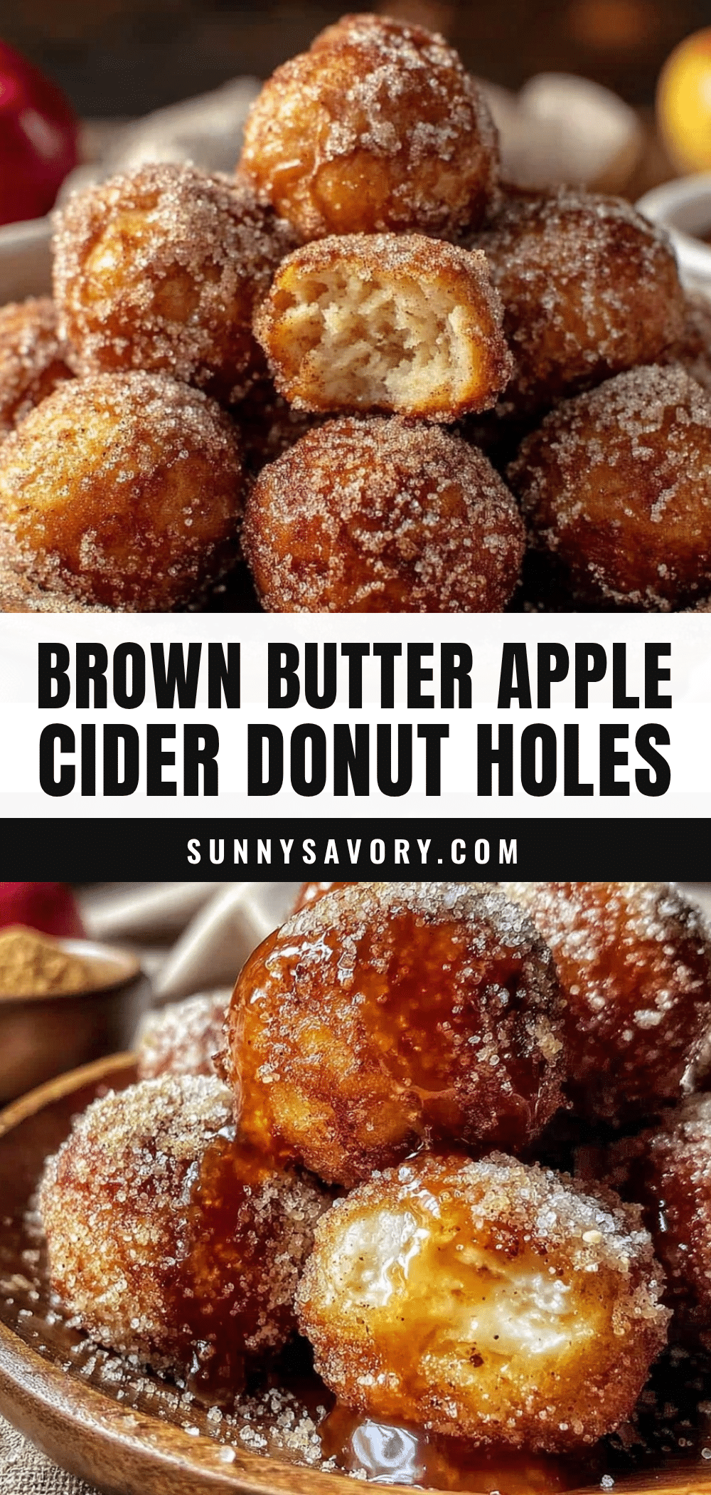 brown butter apple cider donut holes recipe