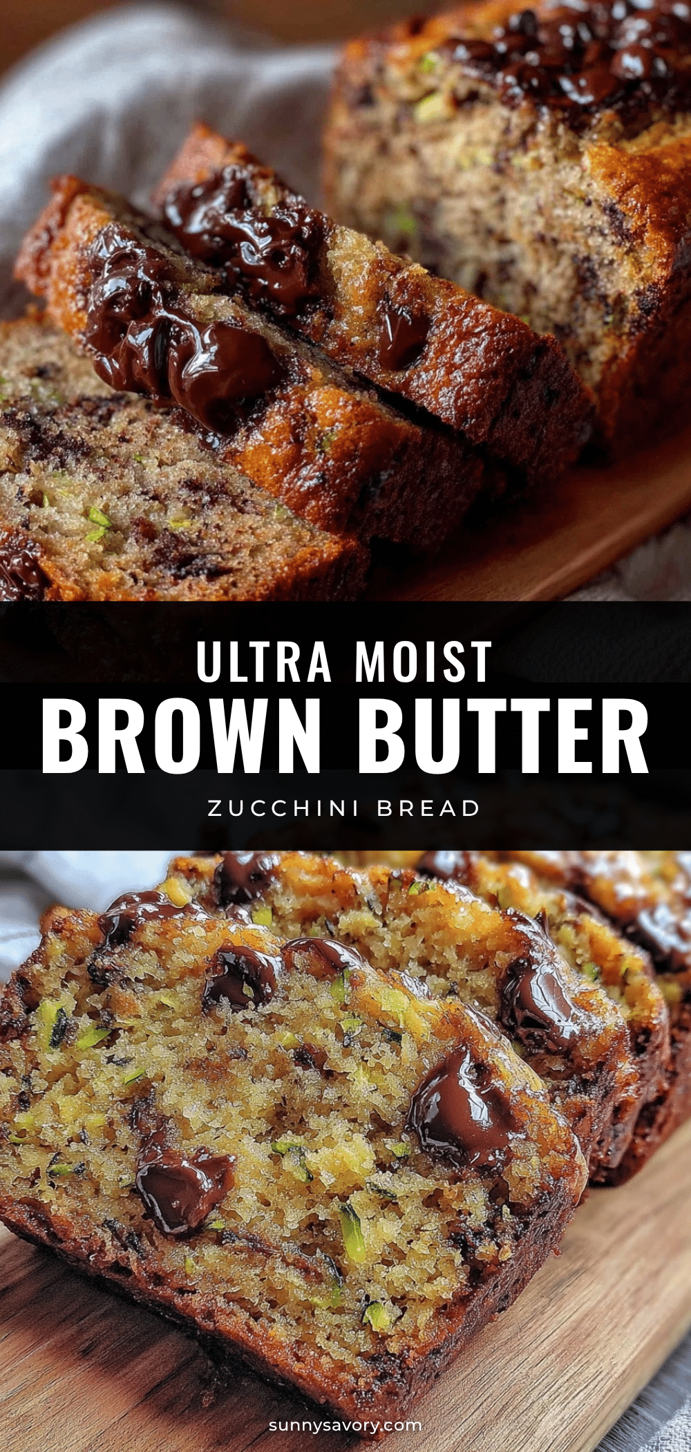 brown butter chocolate chip zucchini bread recipe