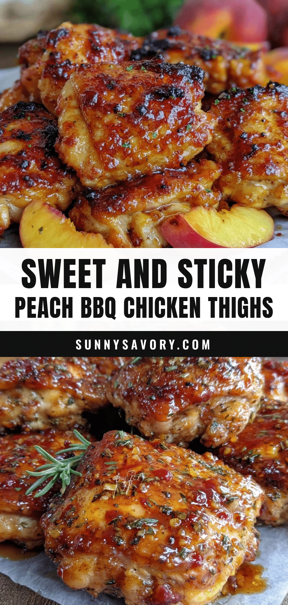 brown sugar peach bbq chicken thighs recipe