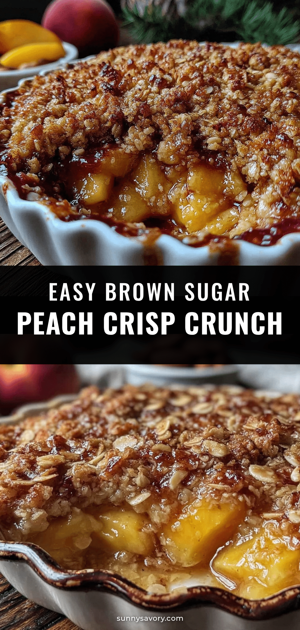 brown sugar peach crisp recipe