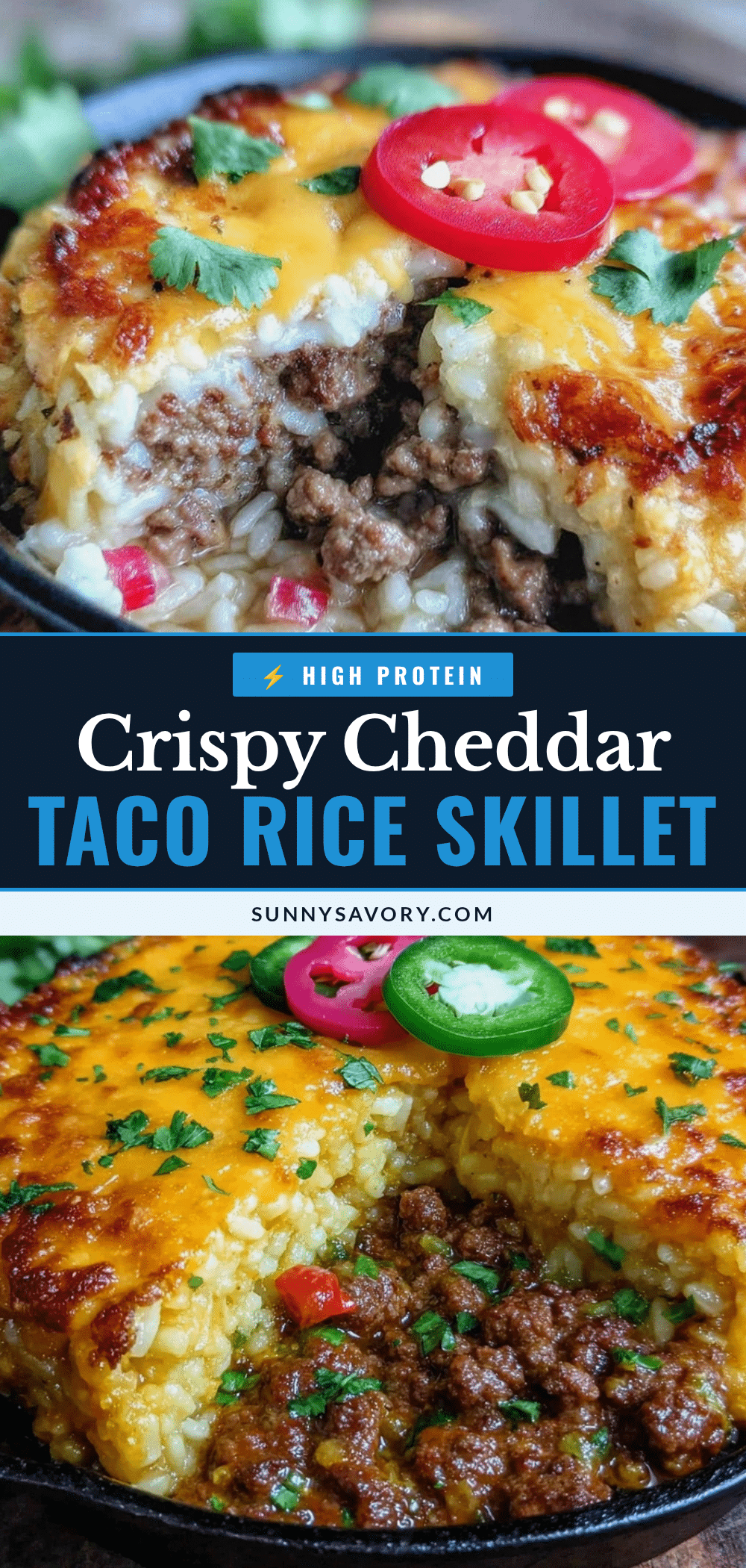 crispy one-skillet ground beef taco rice recipe