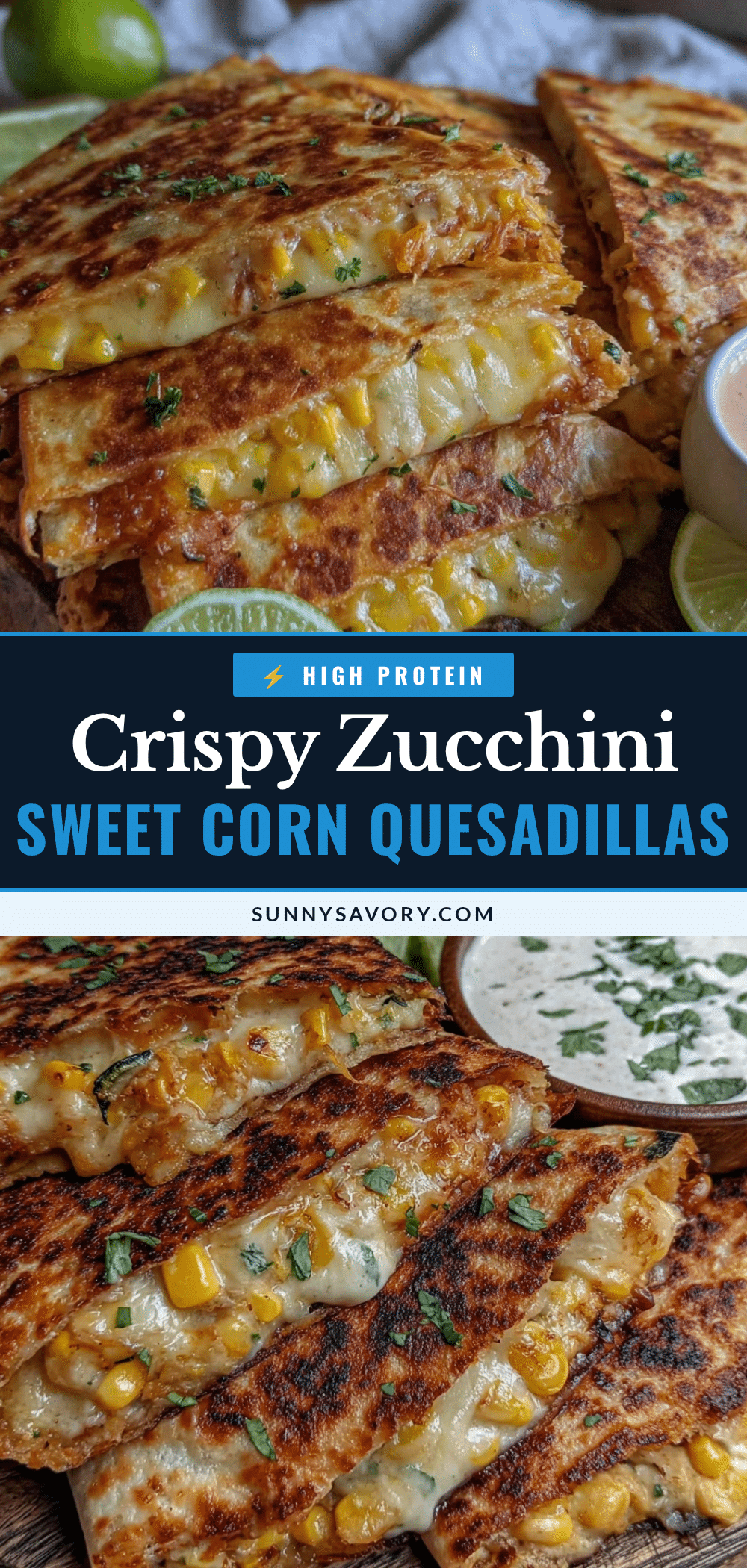 crispy zucchini and sweet corn quesadillas recipe