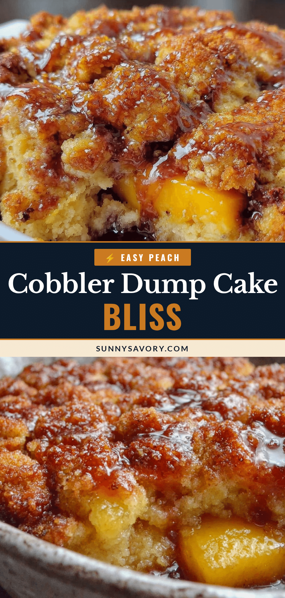 easy peach cobbler dump cake recipe
