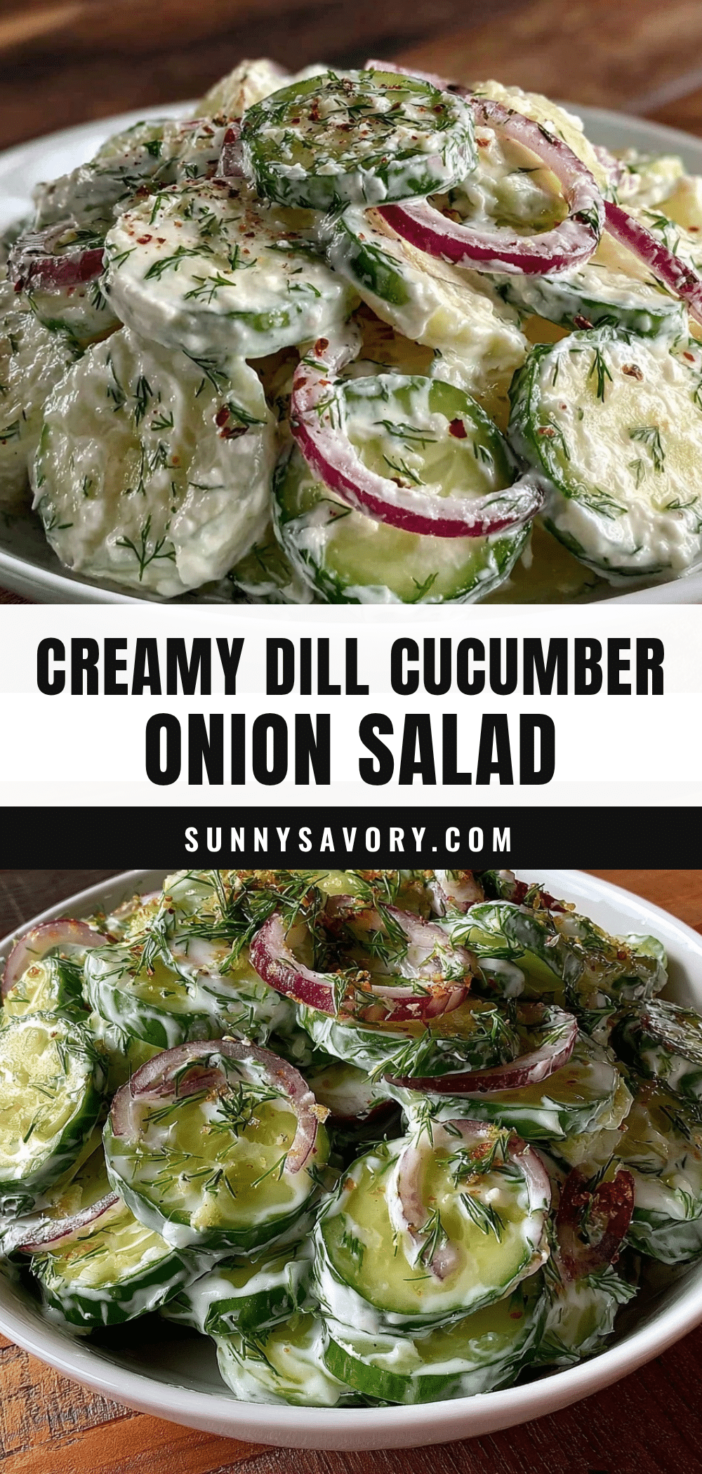 fresh creamy cucumber onion salad recipe