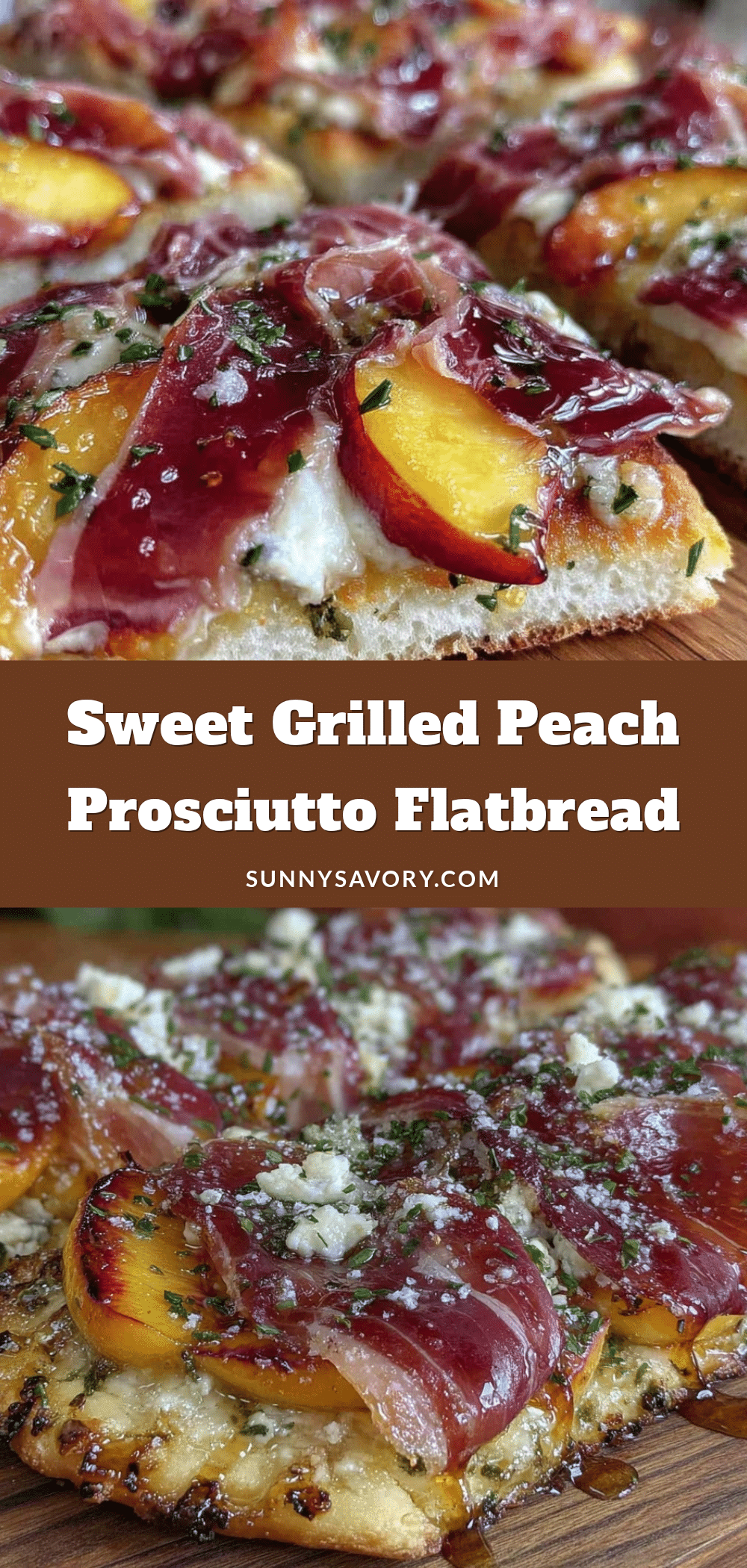 grilled peach and prosciutto flatbread recipe