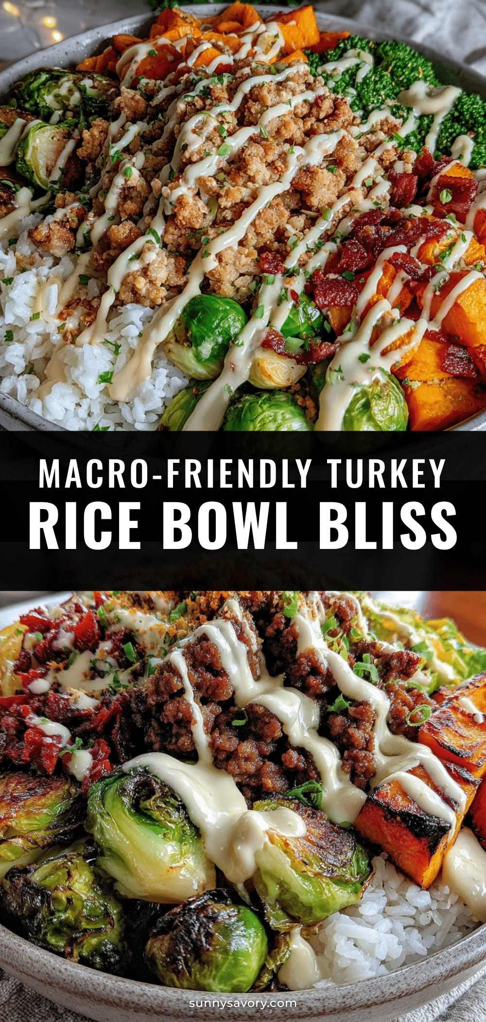 healthy ground turkey rice bowl recipe
