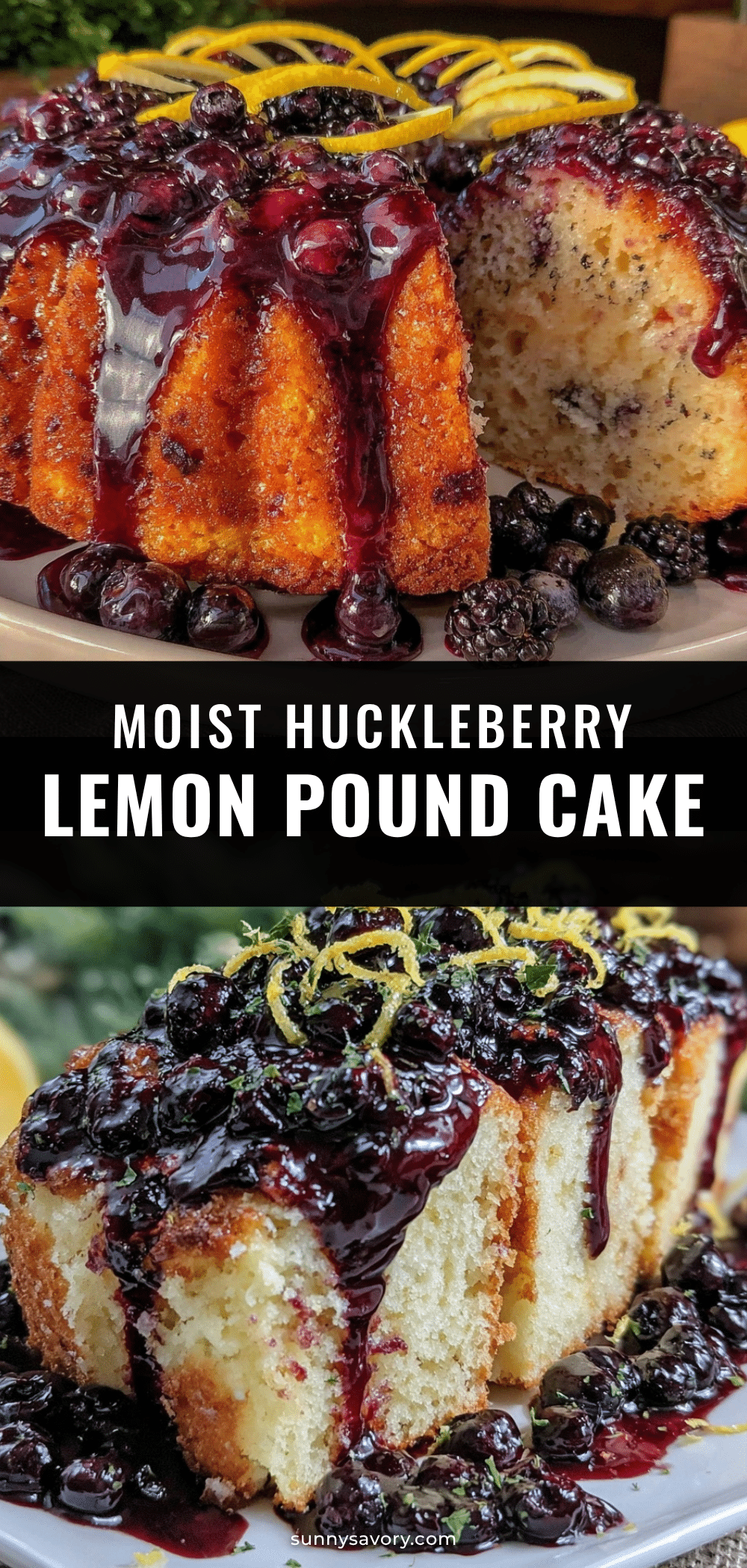 moist huckleberry lemon pound cake recipe