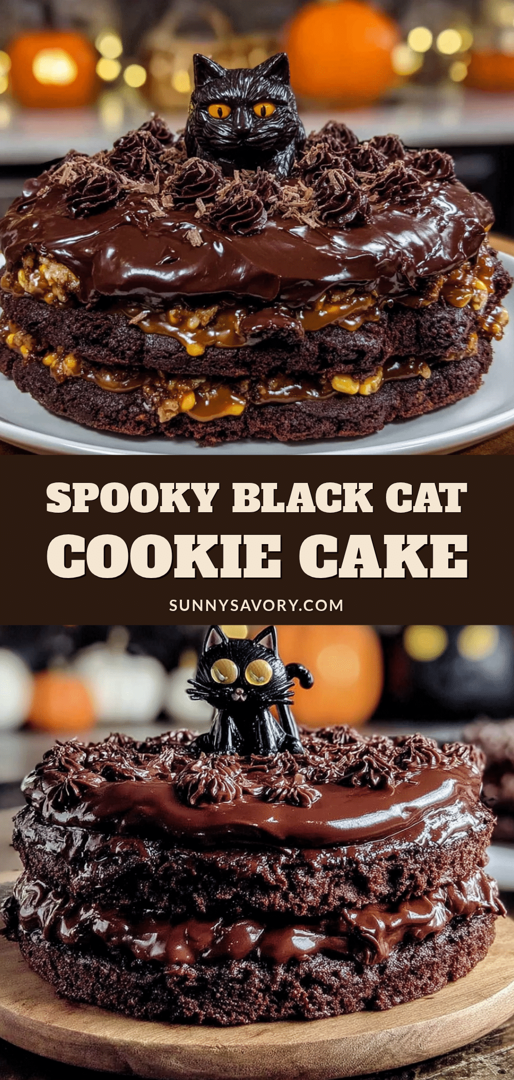 black cat halloween cookie cake recipe