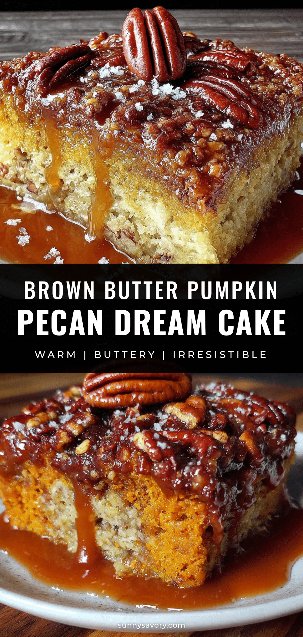 brown butter pumpkin dump cake recipe
