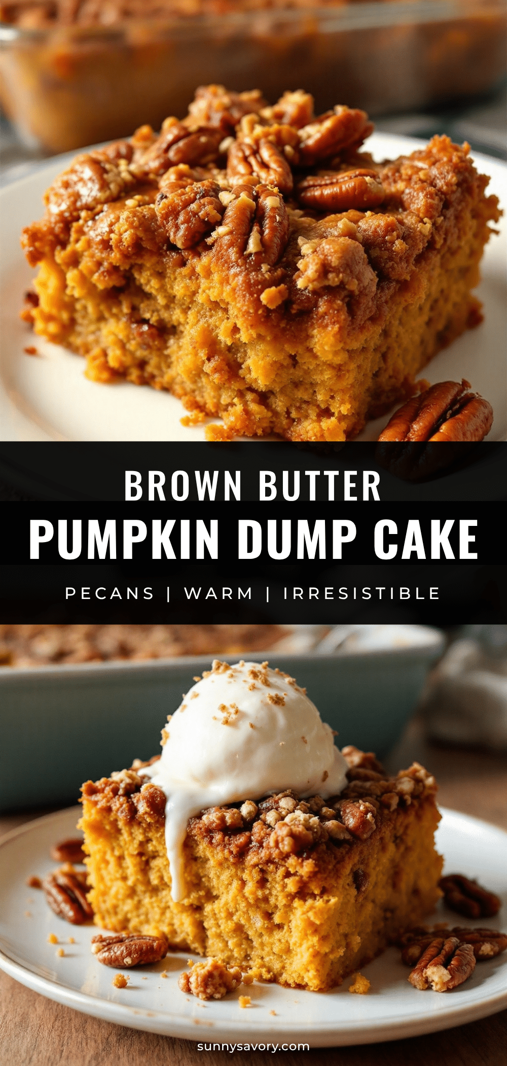 brown butter pumpkin dump cake recipe