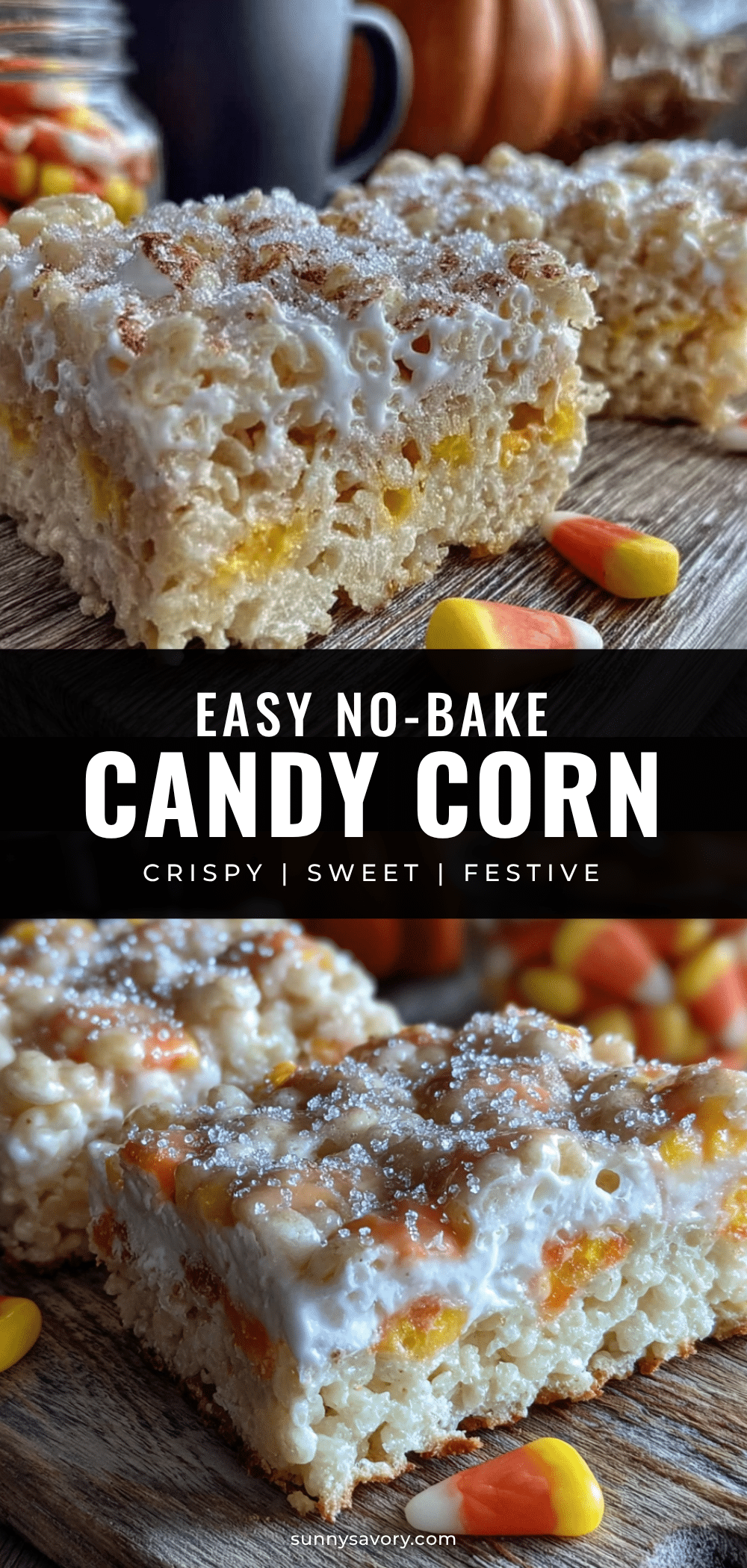candy corn rice krispie treats recipe