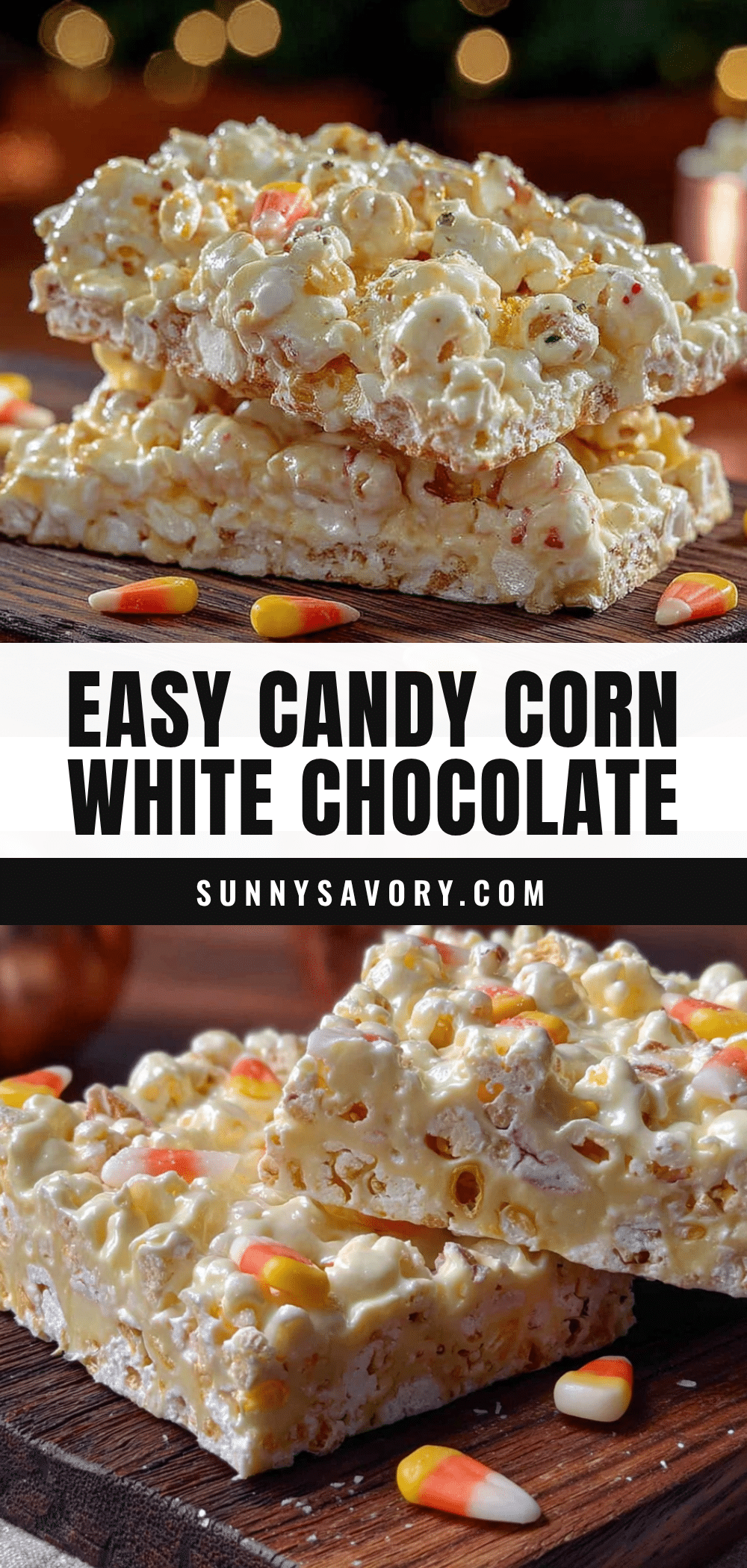 candy corn white chocolate popcorn bark recipe