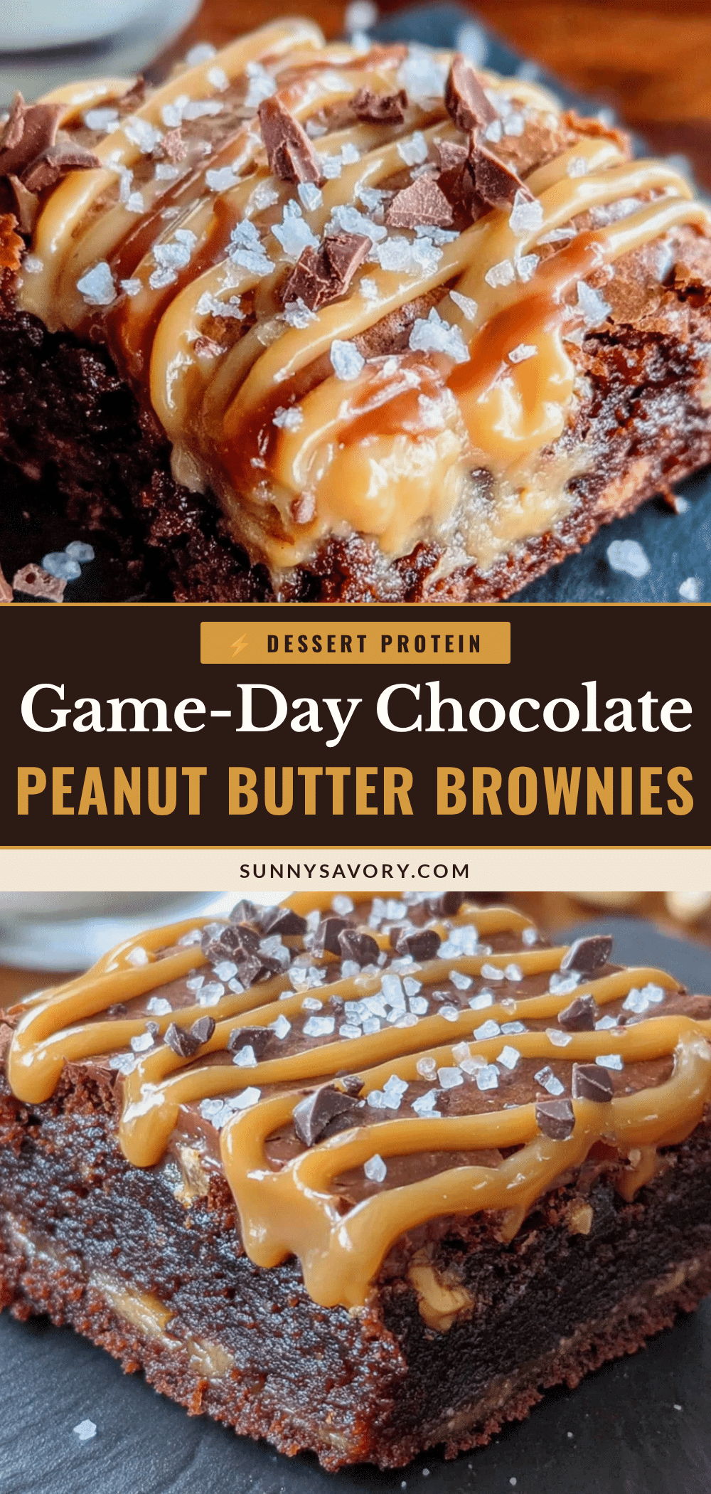 chocolate peanut butter football brownies recipe