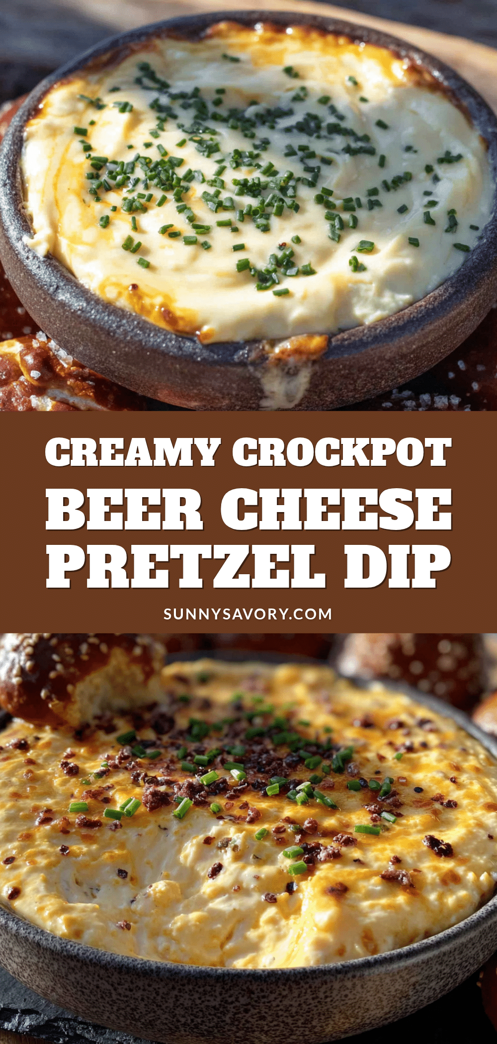creamy crockpot beer cheese pretzel dip recipe