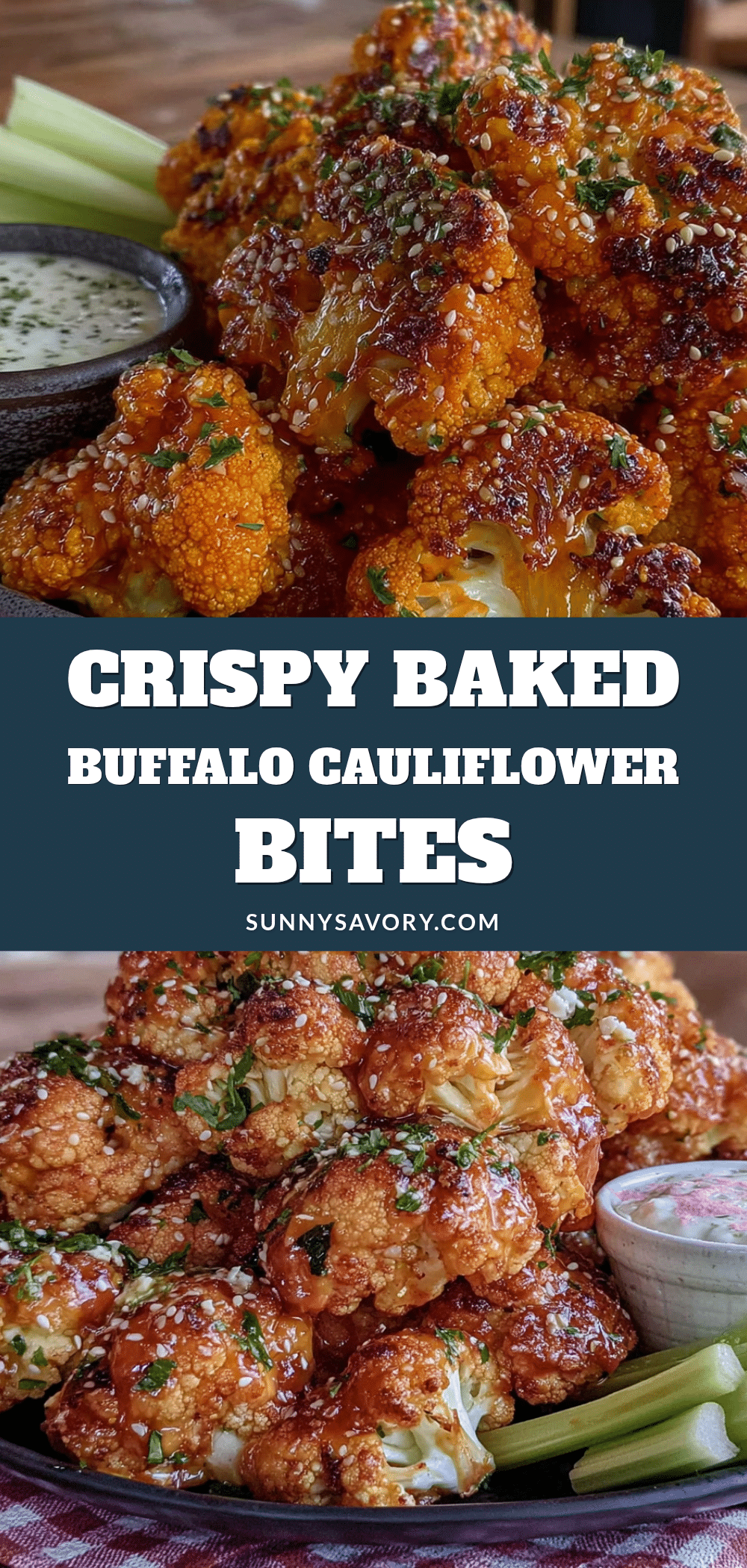 crispy baked buffalo cauliflower bites recipe