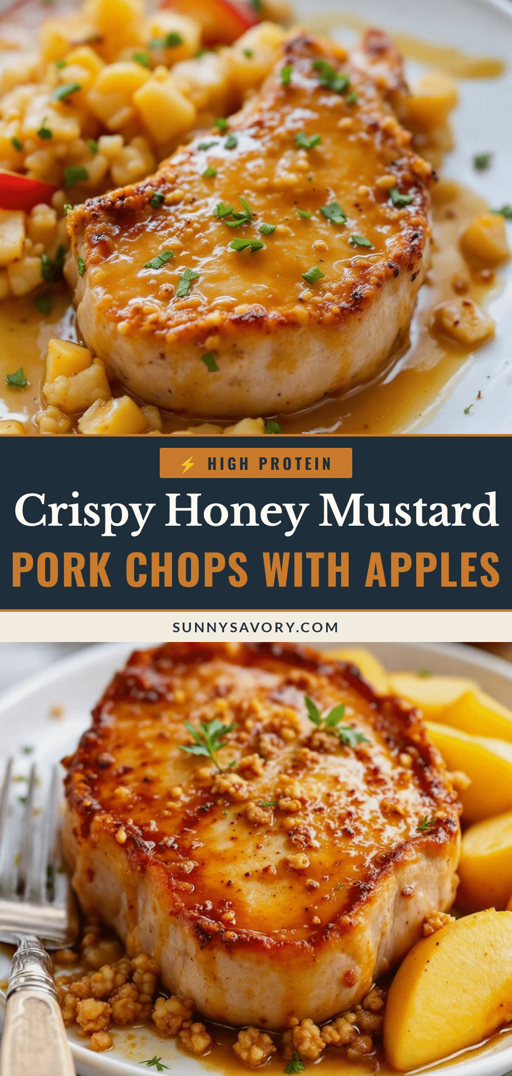 crispy honey mustard pork chops with apples recipe