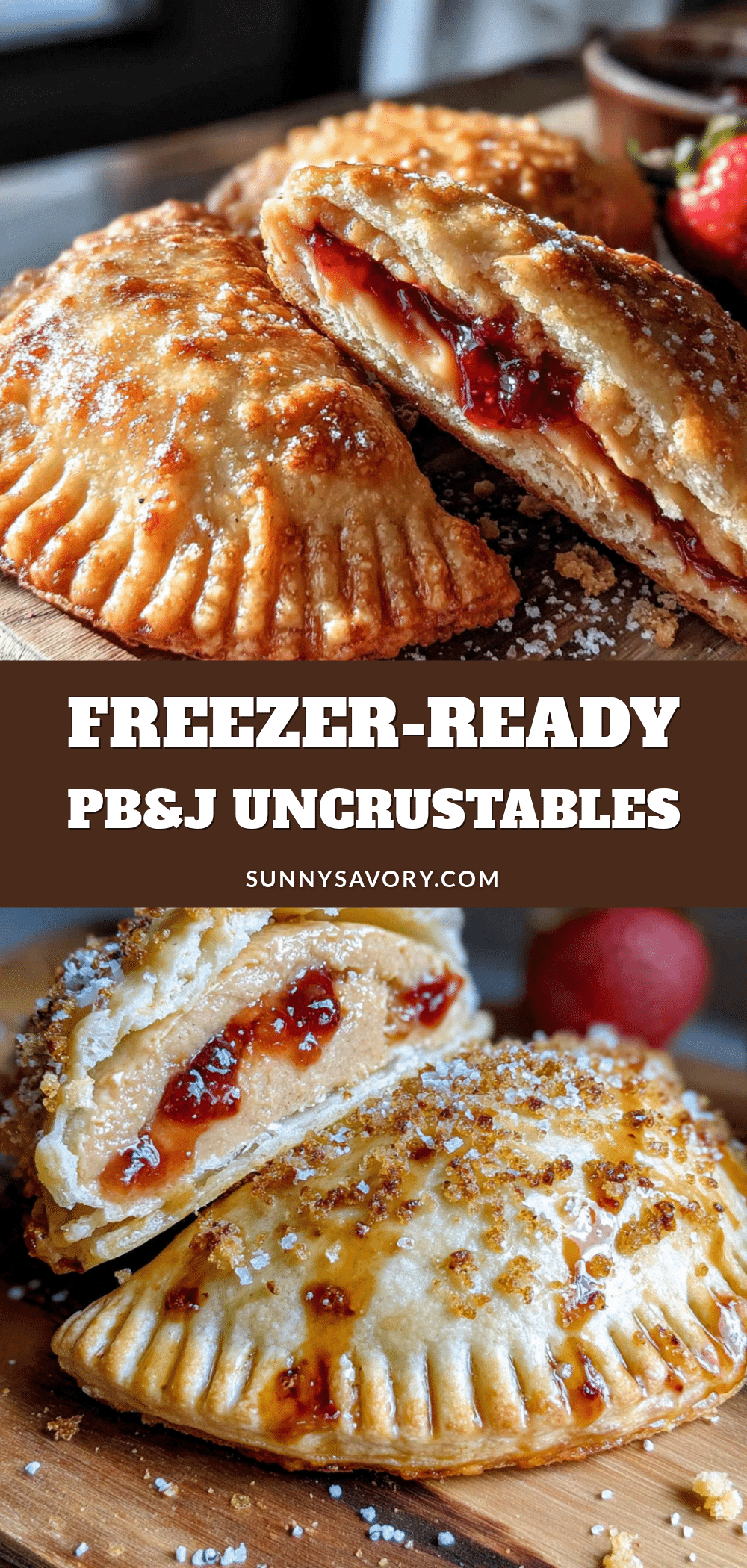freezer-friendly peanut butter and jelly uncrustables recipe