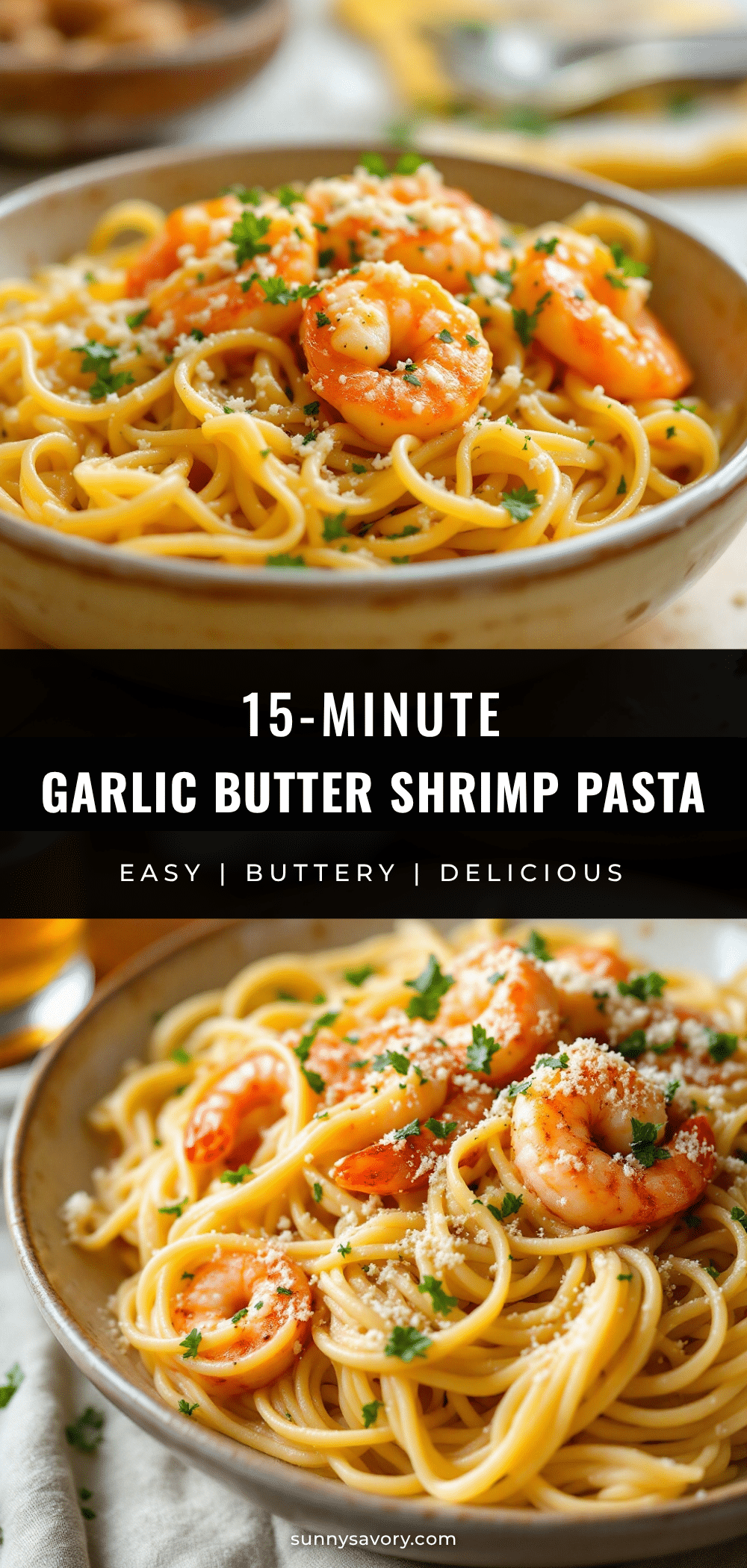 garlic butter shrimp pasta recipe
