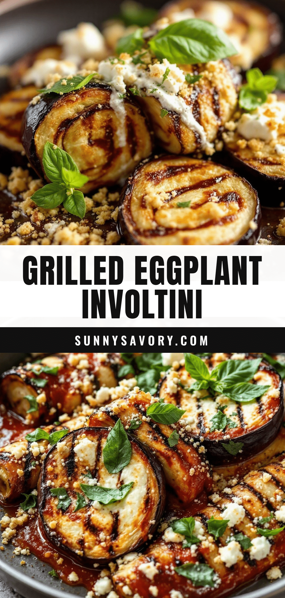 grilled eggplant involtini with ricotta recipe