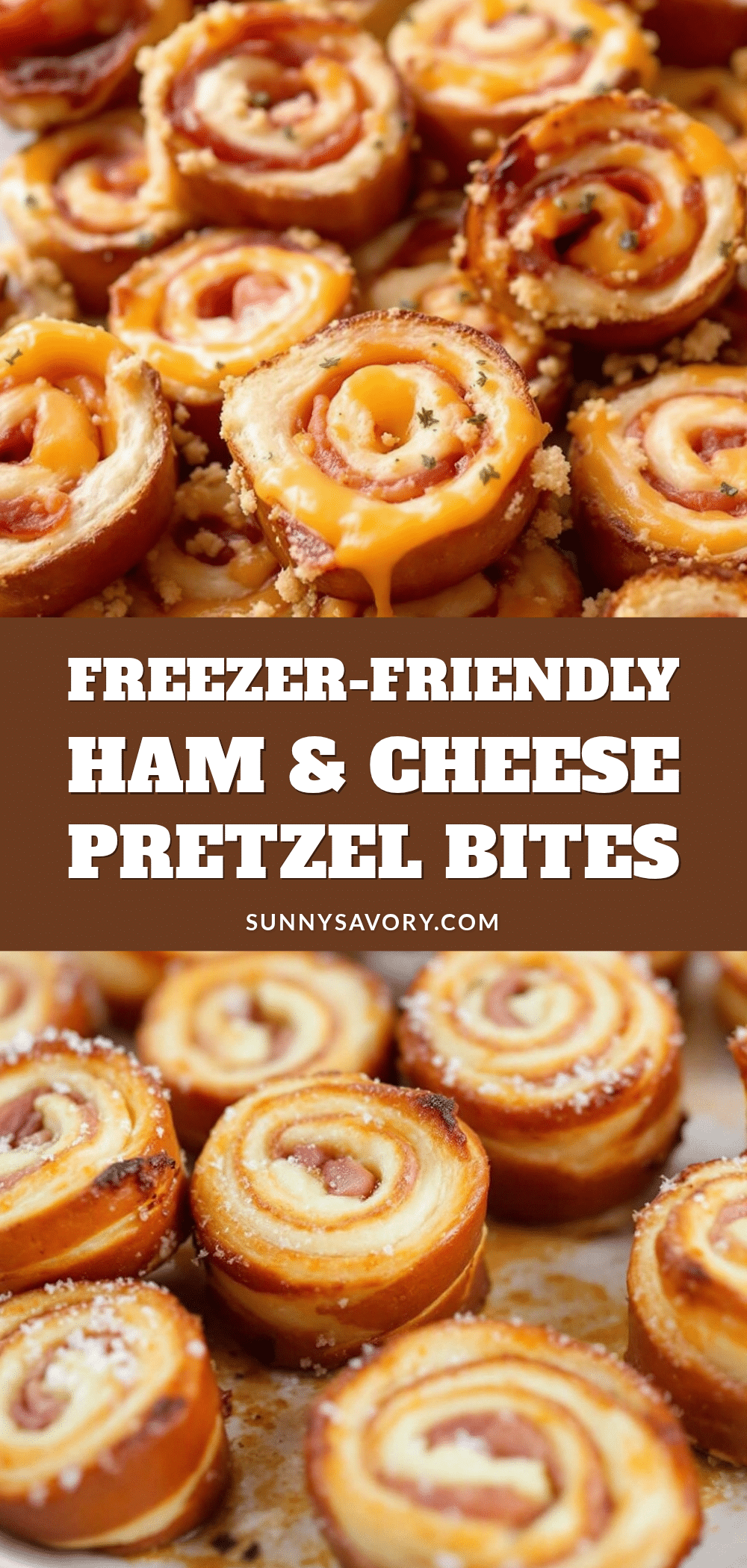ham and cheese pretzel pinwheel bites recipe