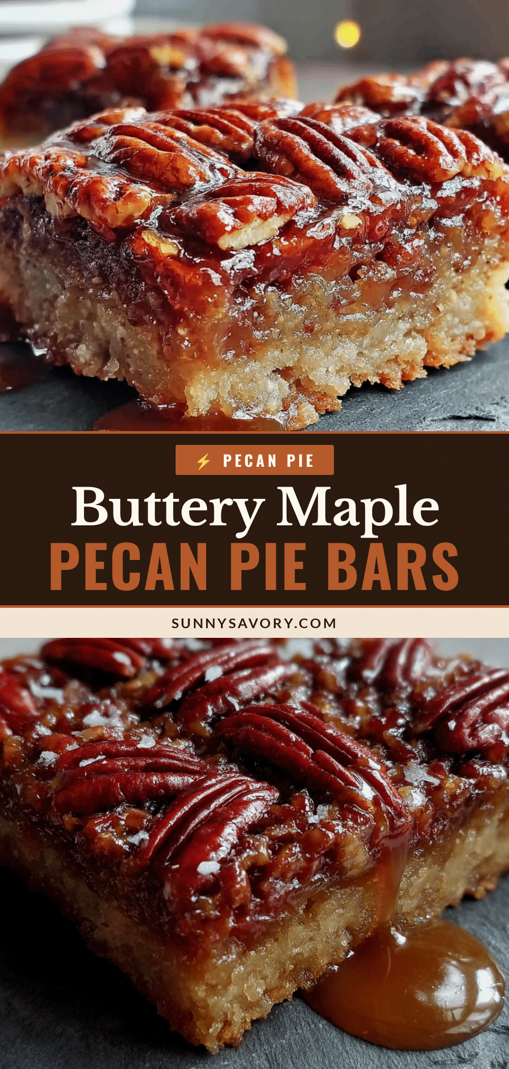 maple bourbon pecan pie bars recipe