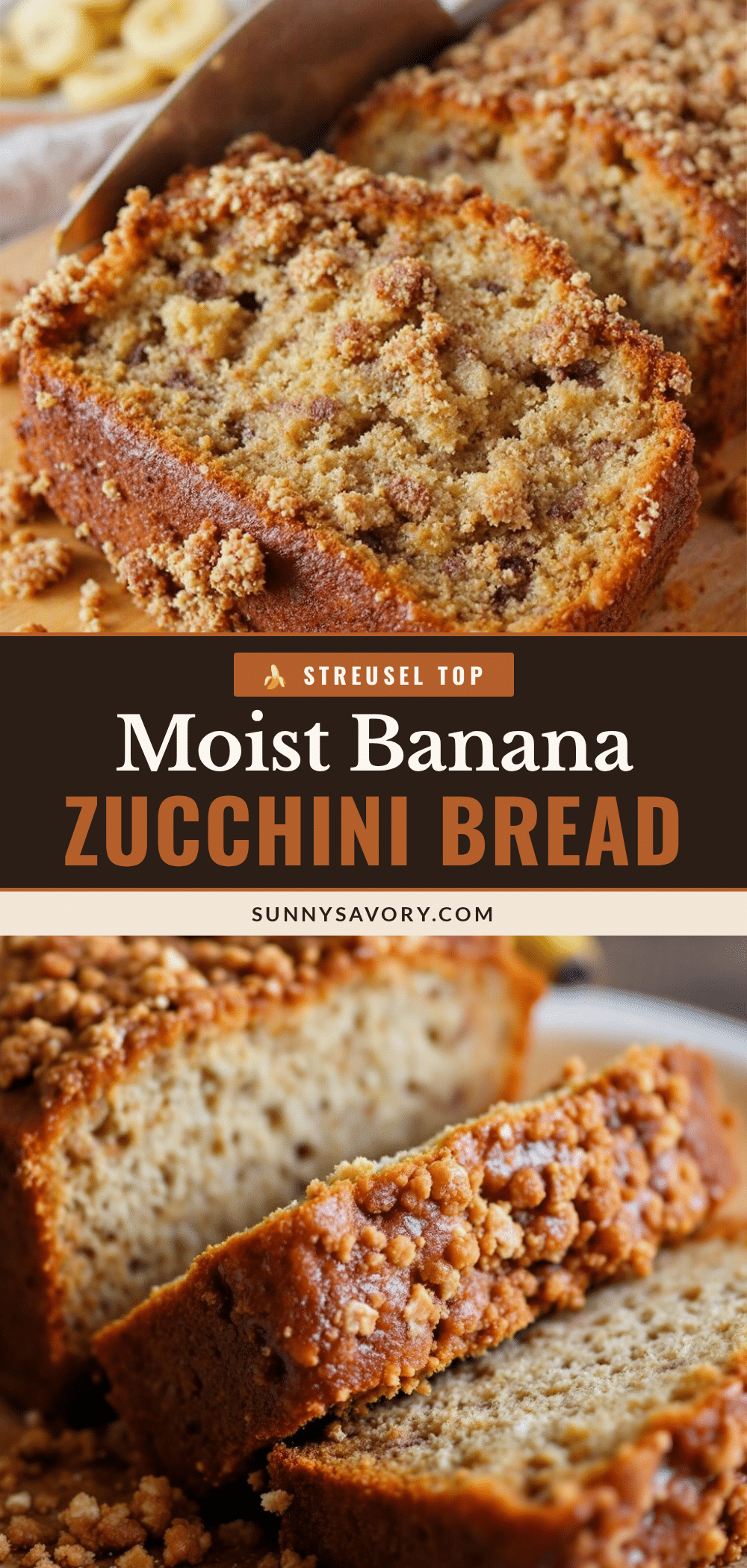 moist banana zucchini bread with cinnamon streusel recipe