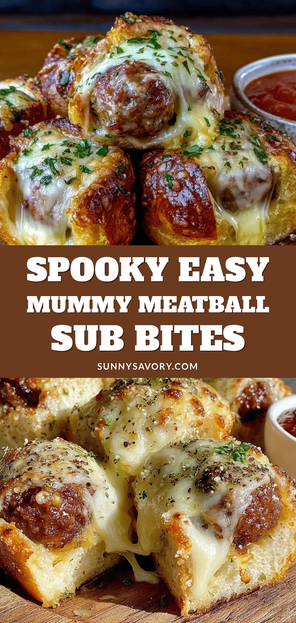 mummy meatball sub bites recipe