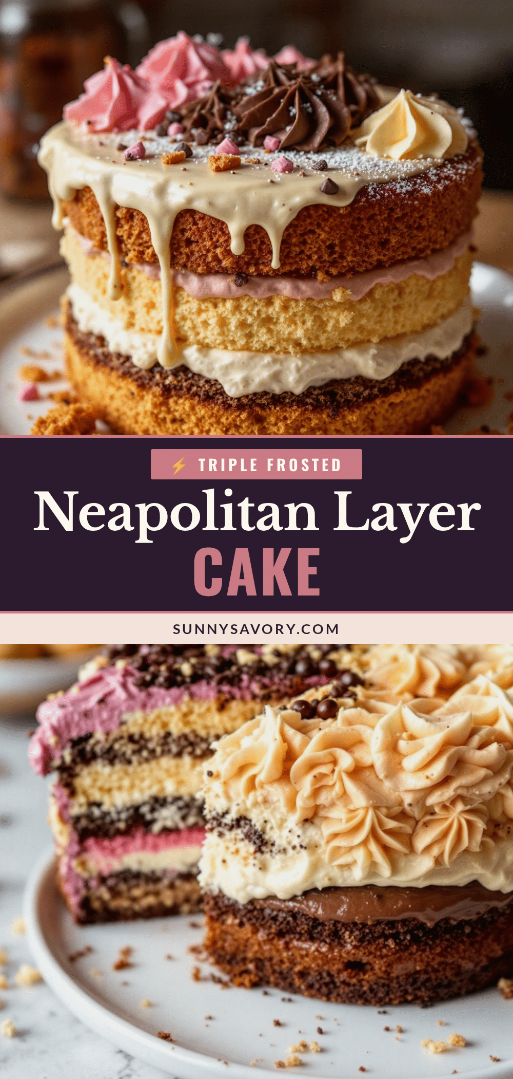 Neapolitan layer cake recipe recipe