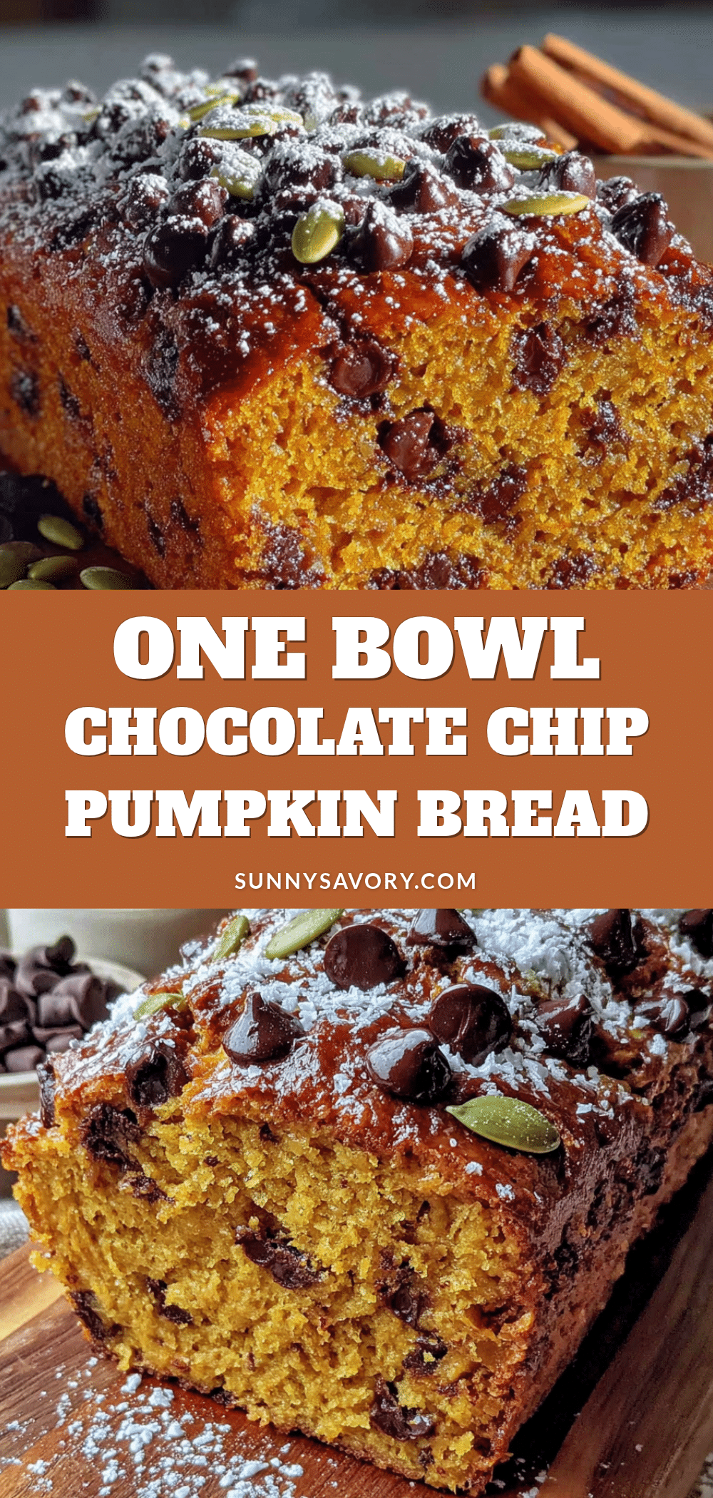 one bowl chocolate chip pumpkin bread recipe