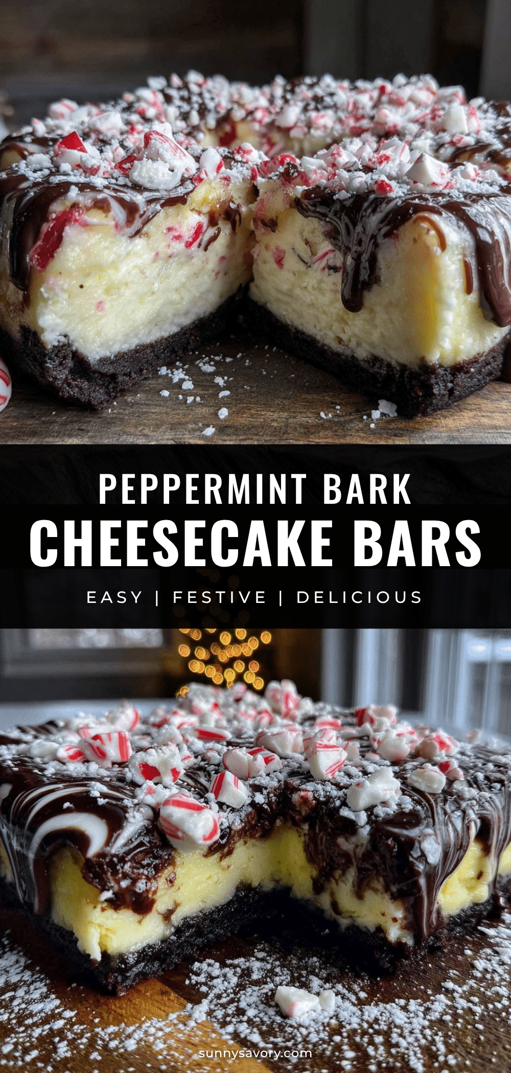 peppermint bark cheesecake bars recipe