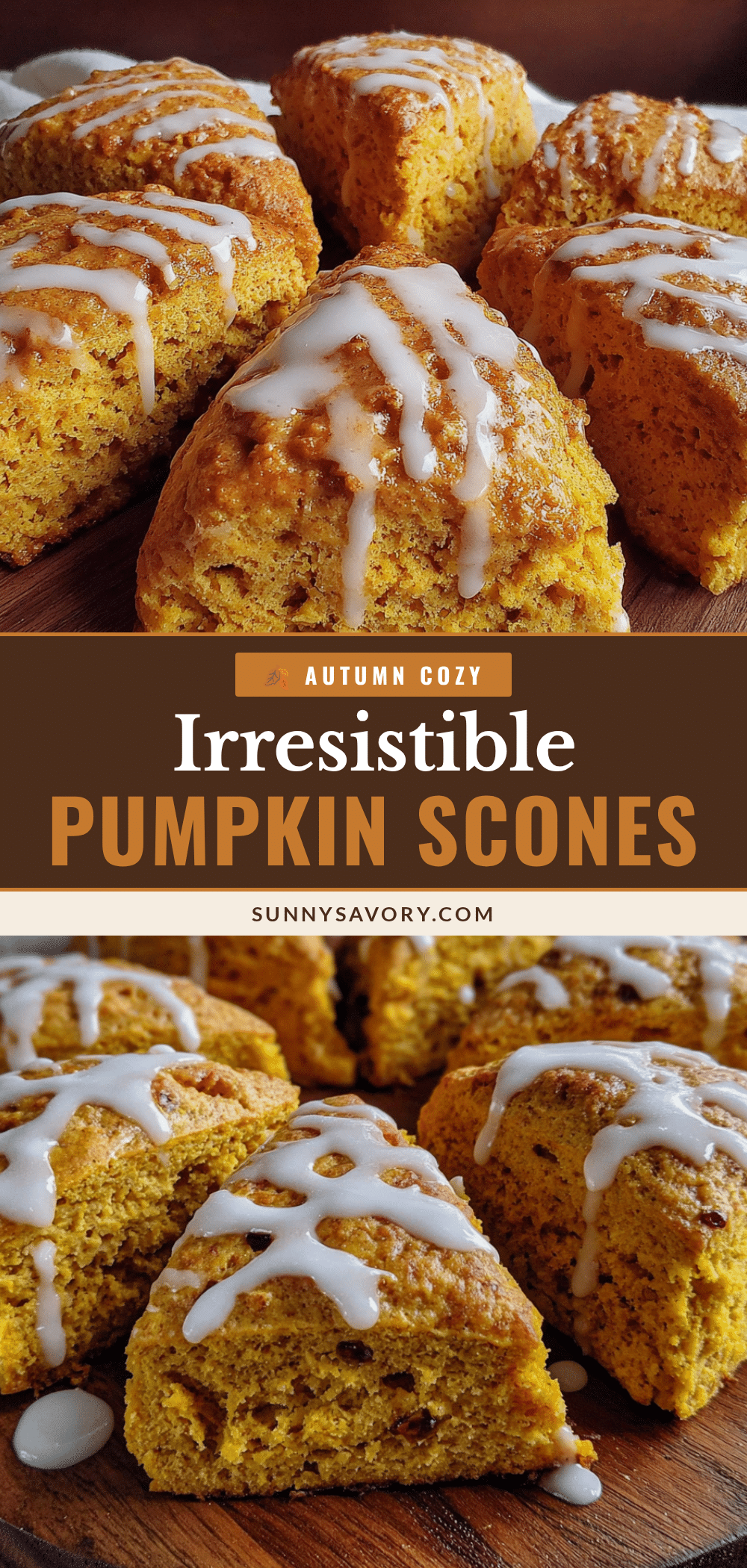 perfect small-batch pumpkin scones with vanilla glaze recipe