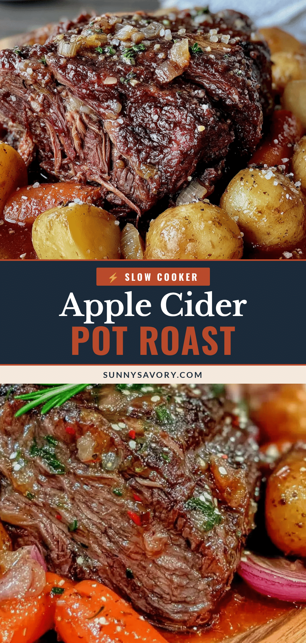 slow cooker apple cider pot roast recipe