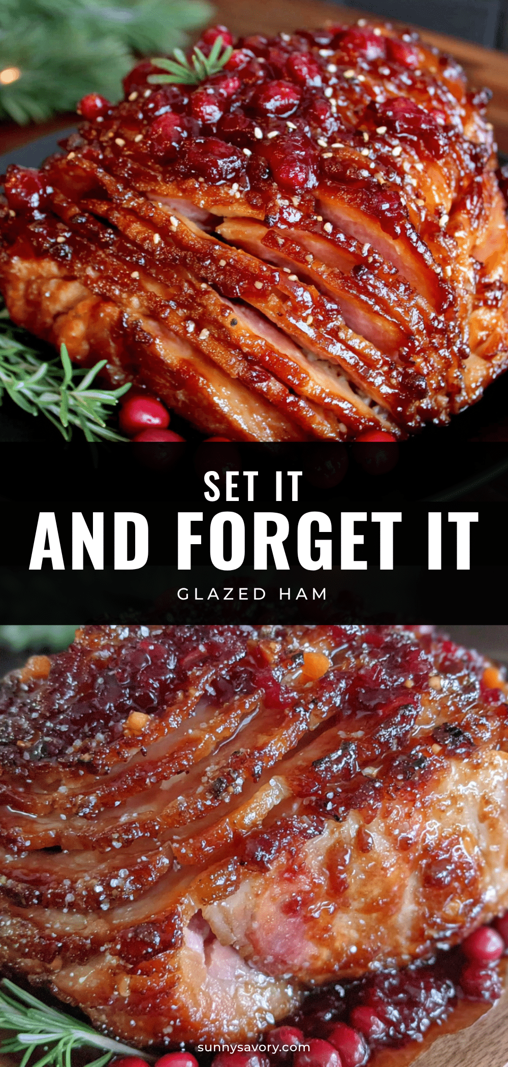 slow cooker cranberry orange glazed ham recipe