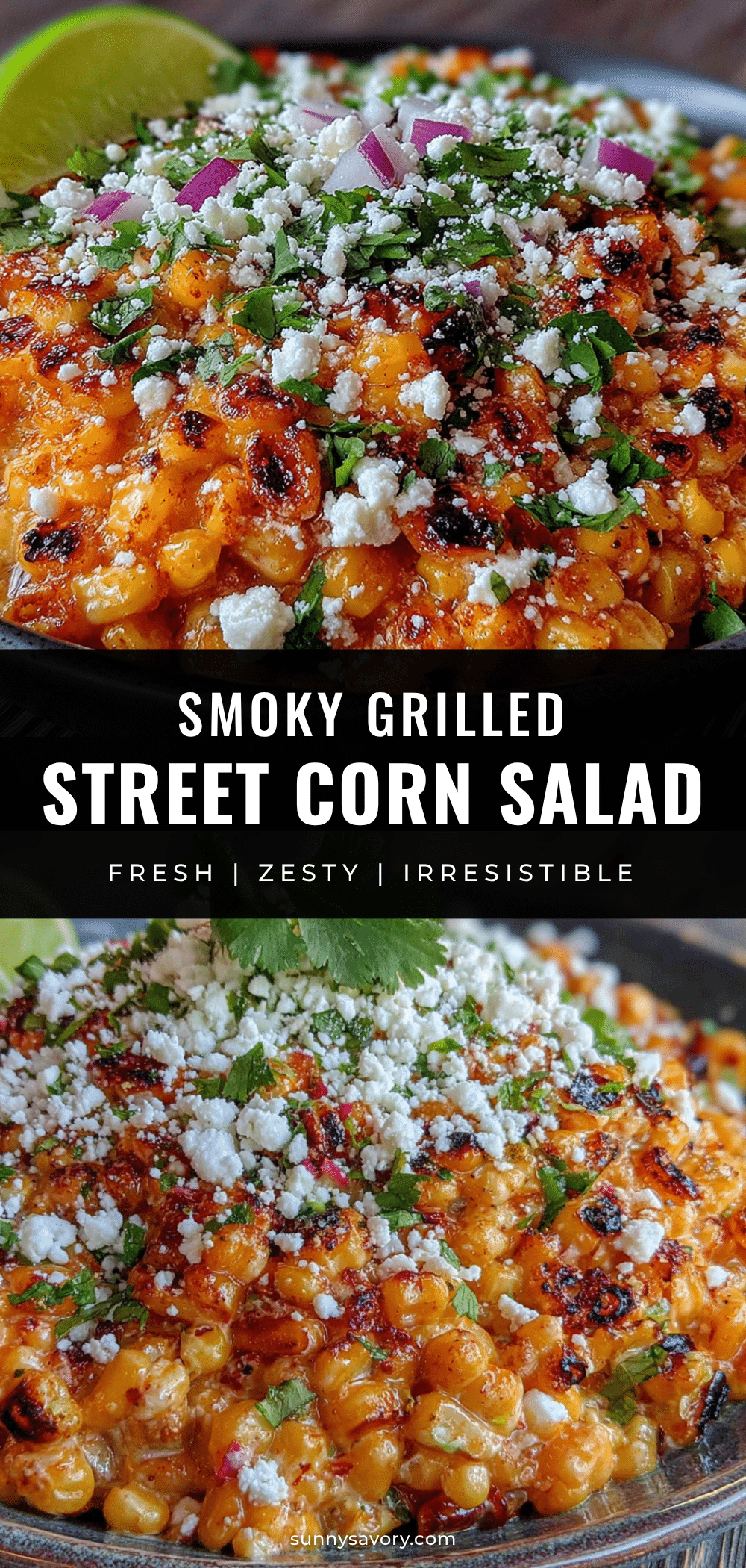 Smoky Grilled Street Corn Salad with Cotija recipe