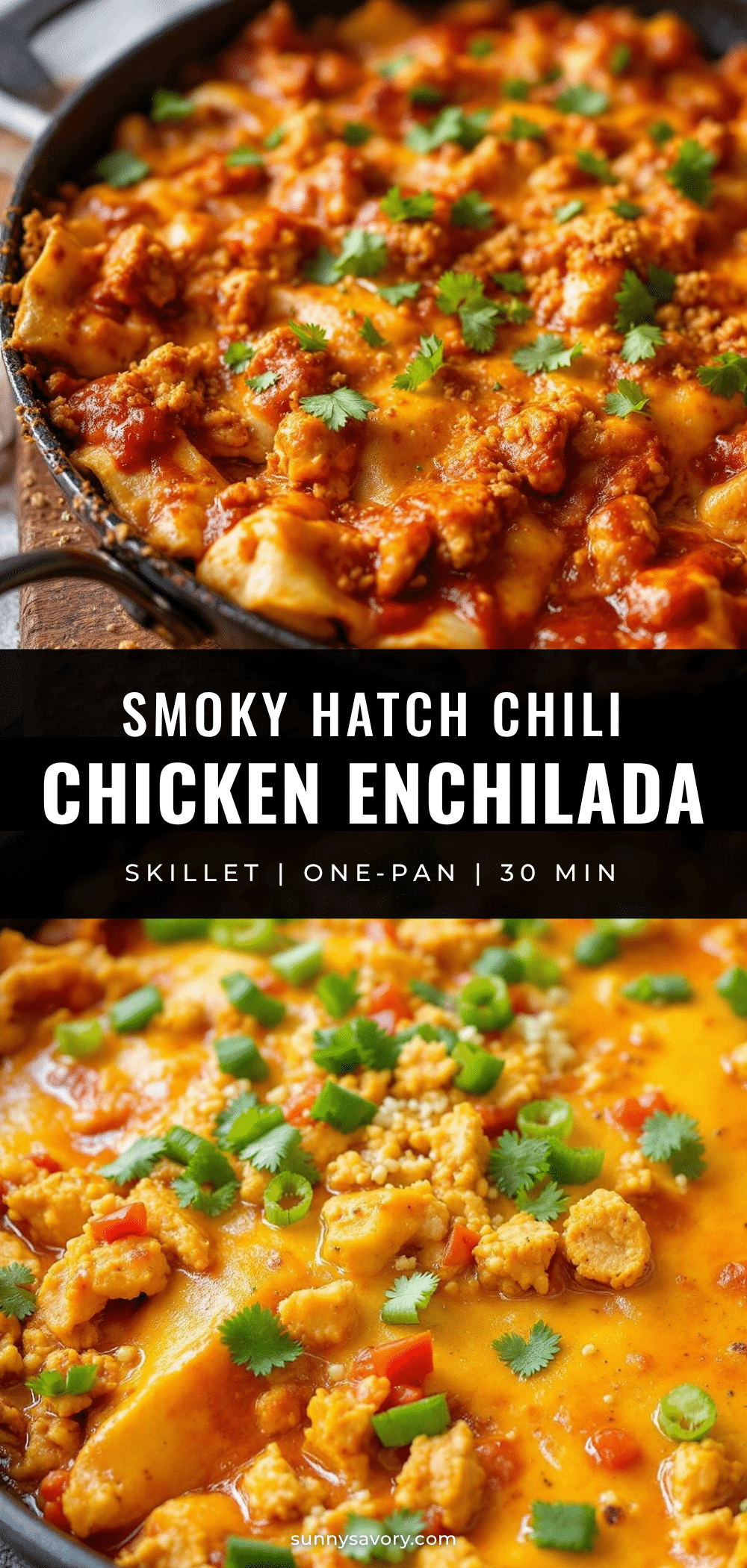 Smoky Hatch Chili Chicken Enchilada Skillet recipe