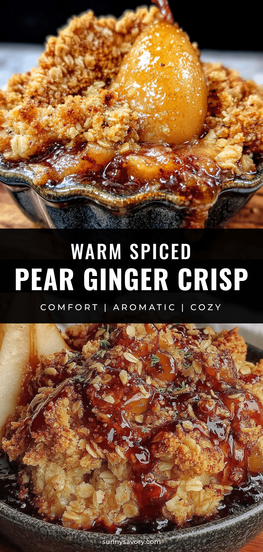 spiced pear ginger crisp recipe