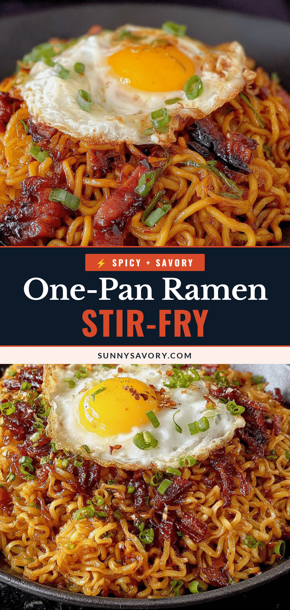 spicy one-pan ramen stir-fry recipe