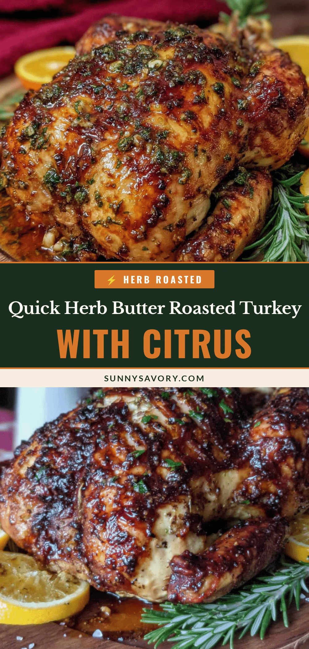 best quick herb butter roasted turkey with citrus recipe