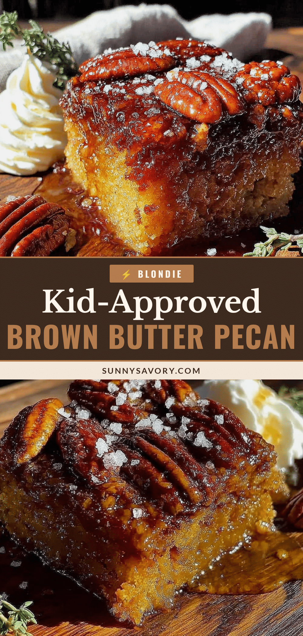 brown butter maple pecan blondies recipe