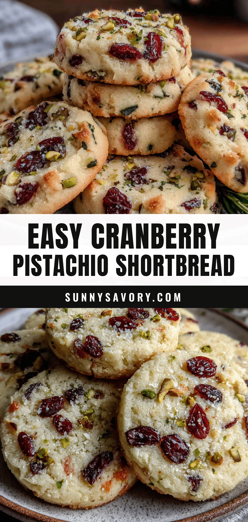 cranberry pistachio shortbread cookies recipe