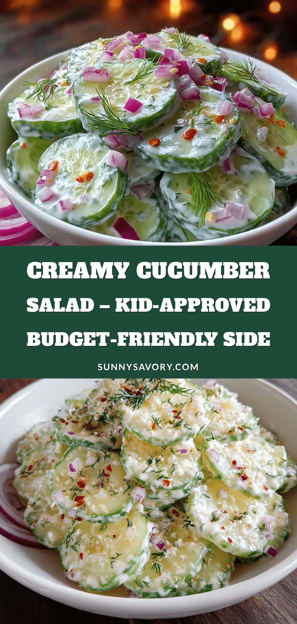 creamy cucumber salad recipe