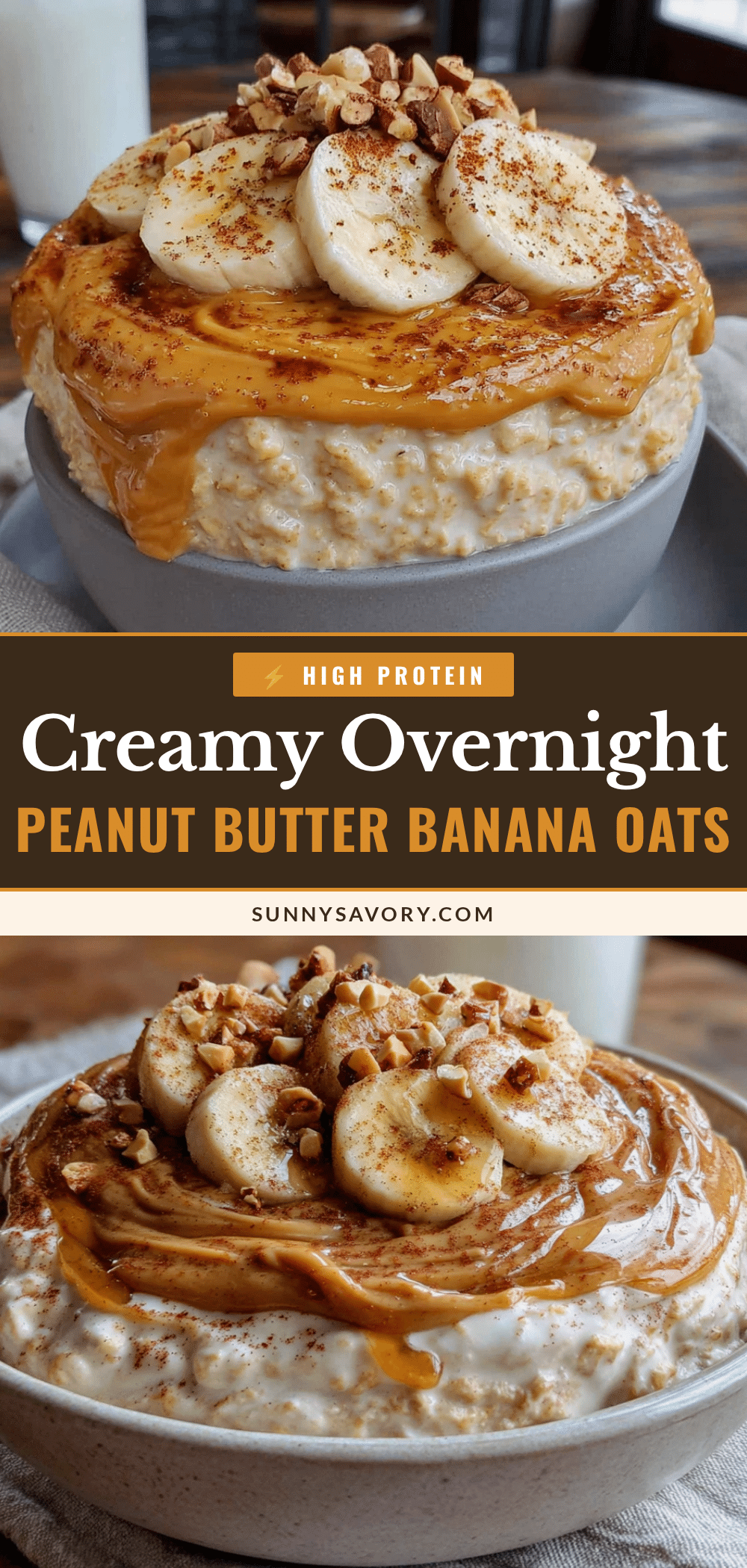 creamy overnight peanut butter banana oats recipe